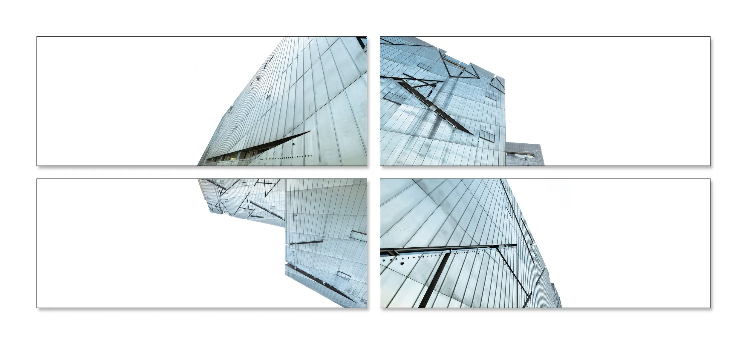 Les quadriges des musées de Berlin en cinémascope | Quadriga des Jüdischen Museums | COL_A | Berlin DE | 2023. 4 photo prints on paper, 208 x 84 cm.