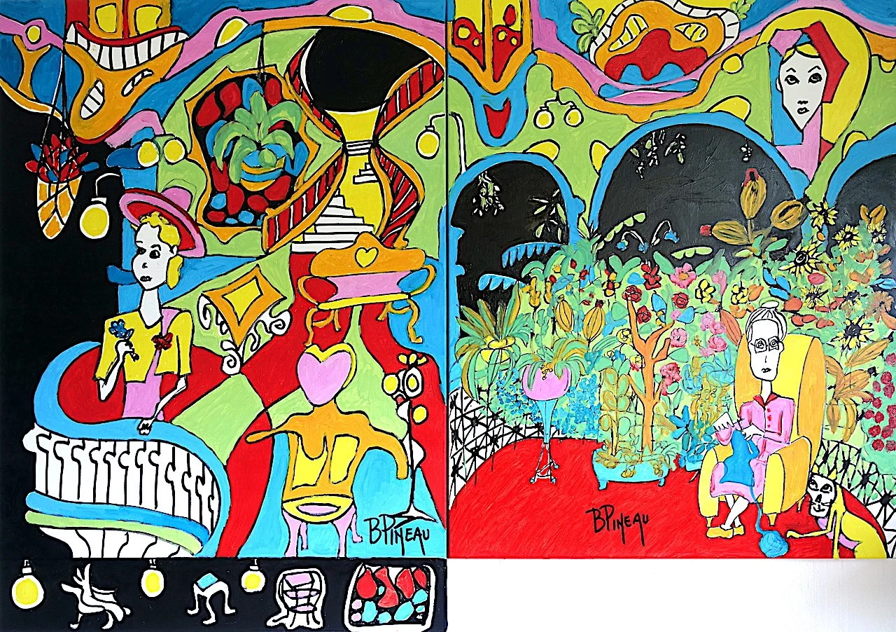 Créer c'est être, huile sur toile, 92x130