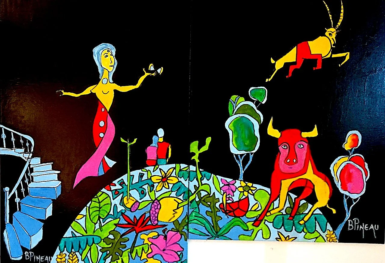 Signes de Terre, huile sur toile, 92x130