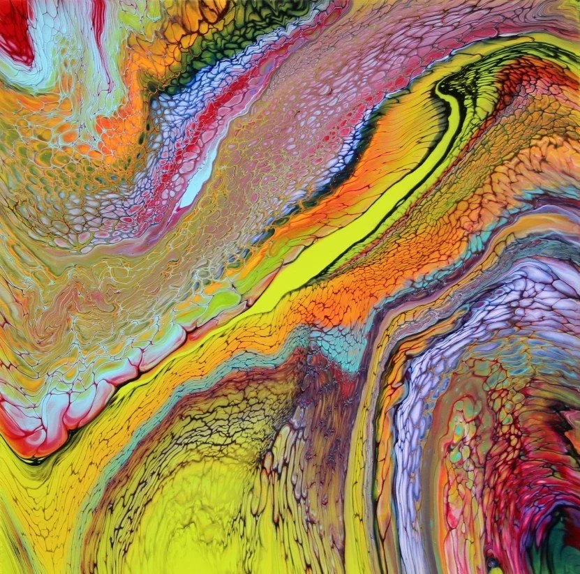 Summer Vibes, 2025. Mixed media, 50x50x3,5cm