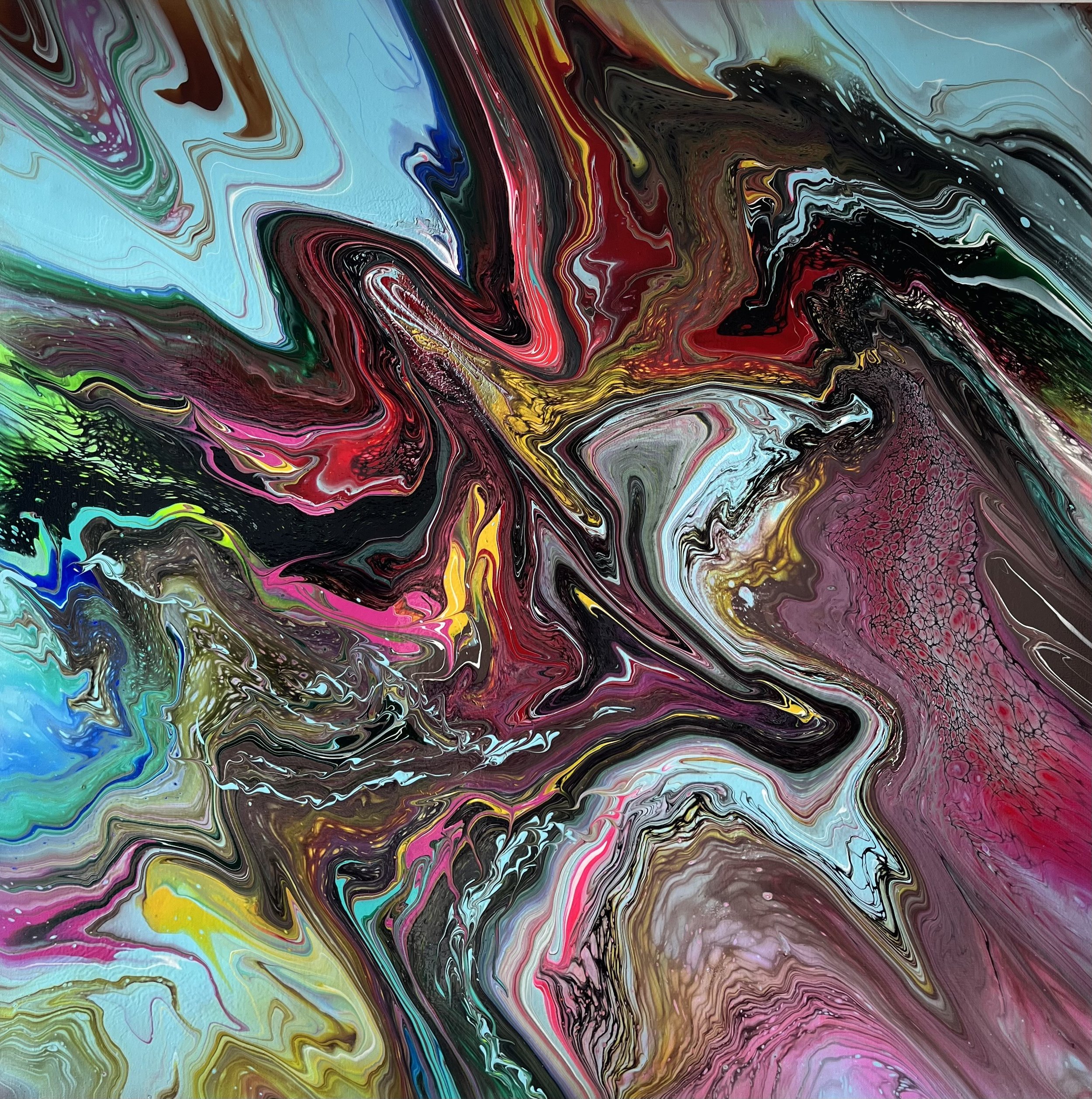 Persevere, 2025. Mixed media, 80x80x1,5cm