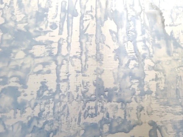 Blue Waves, 2024. Encaustic on wood cradle board, 60.96 x 76.2 cm