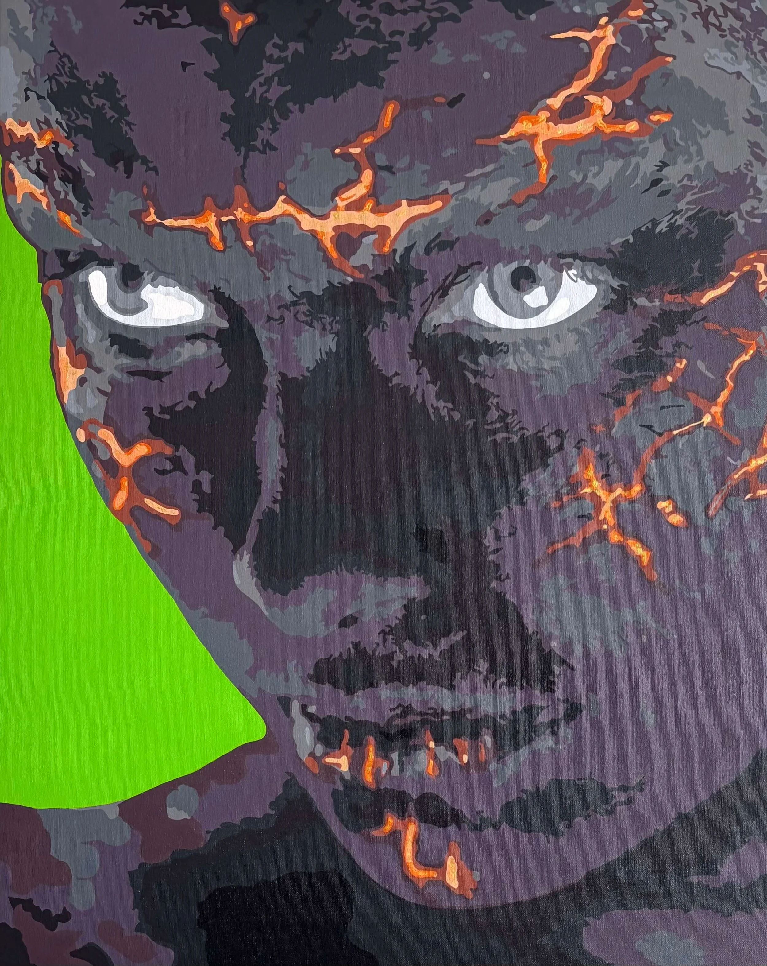 Anxiety.2024, Acrylic on canvas, 80*65cm