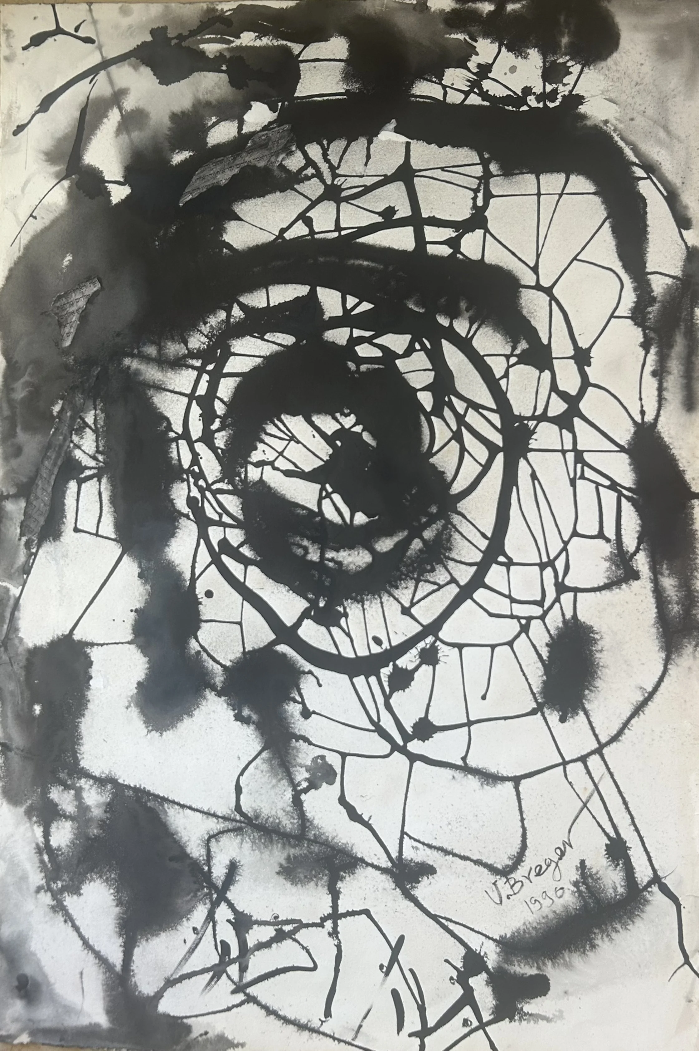 formless and void, Genesis 1, 2. 1990, acrylic on paper, 100x70