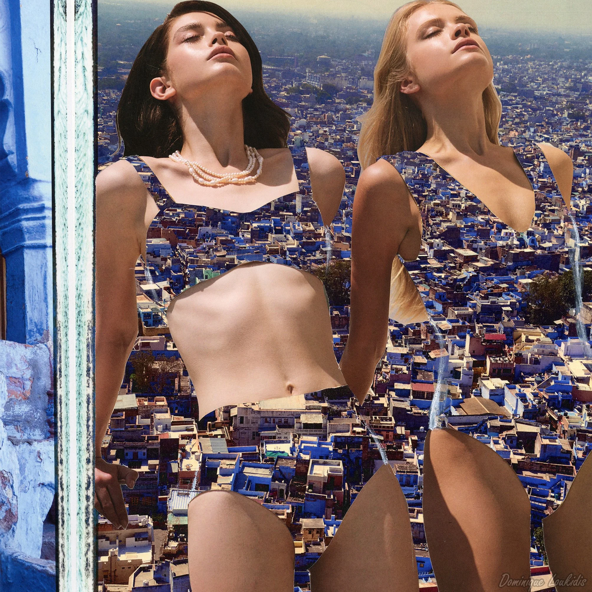 Sunbath, 2023. Collage, Artprint: RAG paper on Dibond, 40 * 40 cm