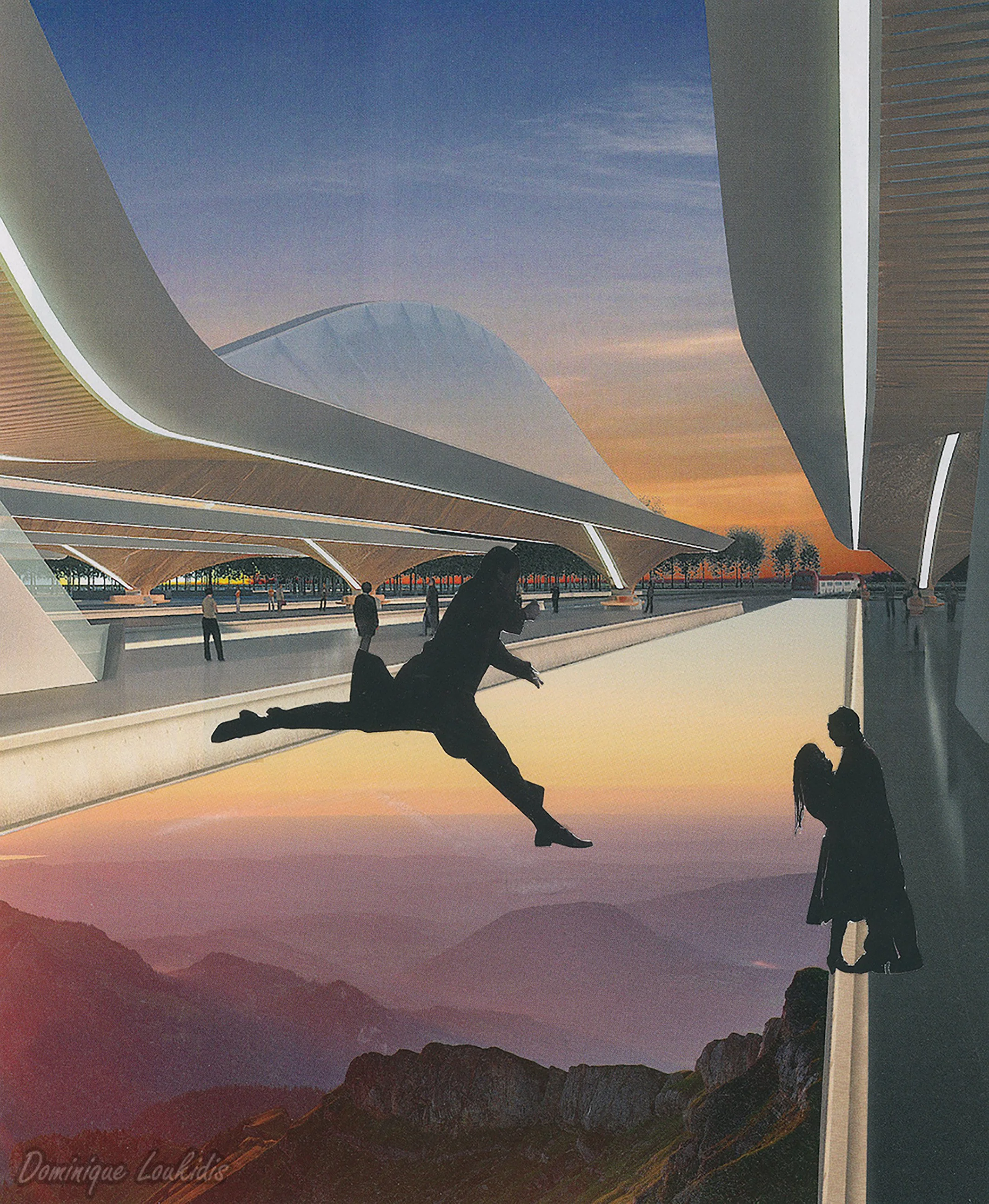 Jump, 2025. Collage, Artprint: RAG paper on Dibond, 62 * 75 cm