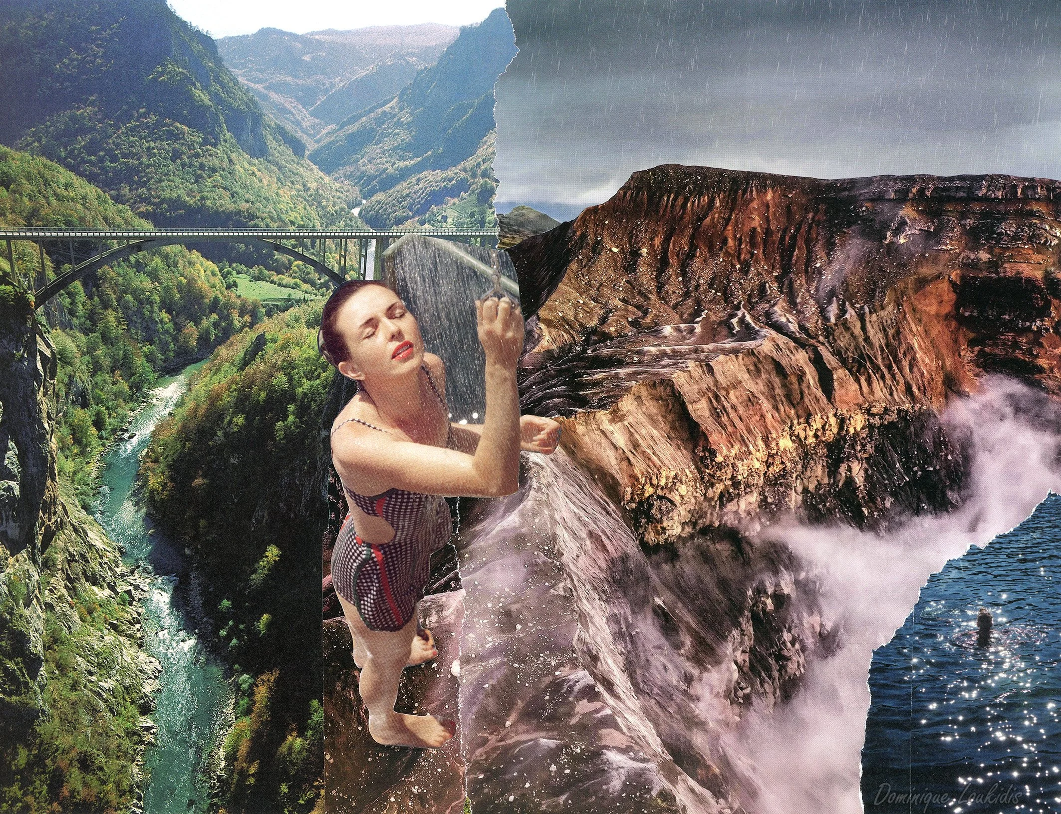 Preciuos water, 2021. Collage, Artprint: RAG paper on Dibond, 60 * 45 cm