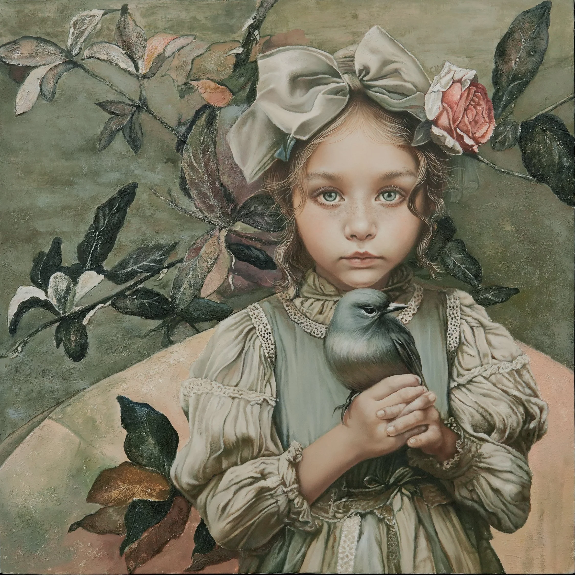 Back to Canaan3, canvas oil painting mixed media paper 50×50cm,2025.jpg