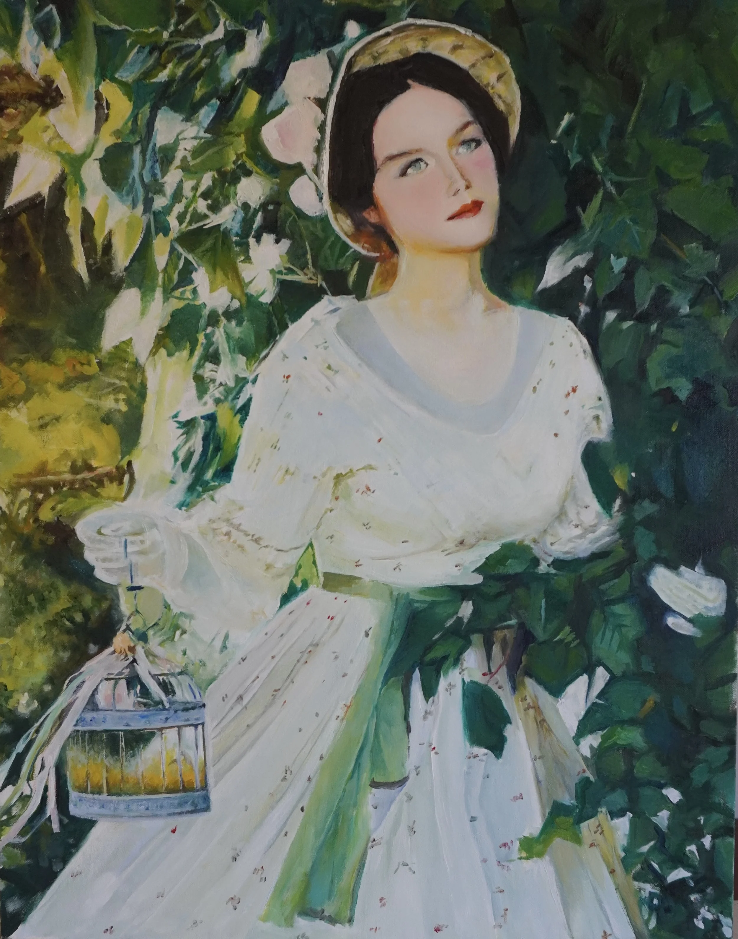 Elegace Lady-II, 2025. Oil on canvas, 71x56 cm.