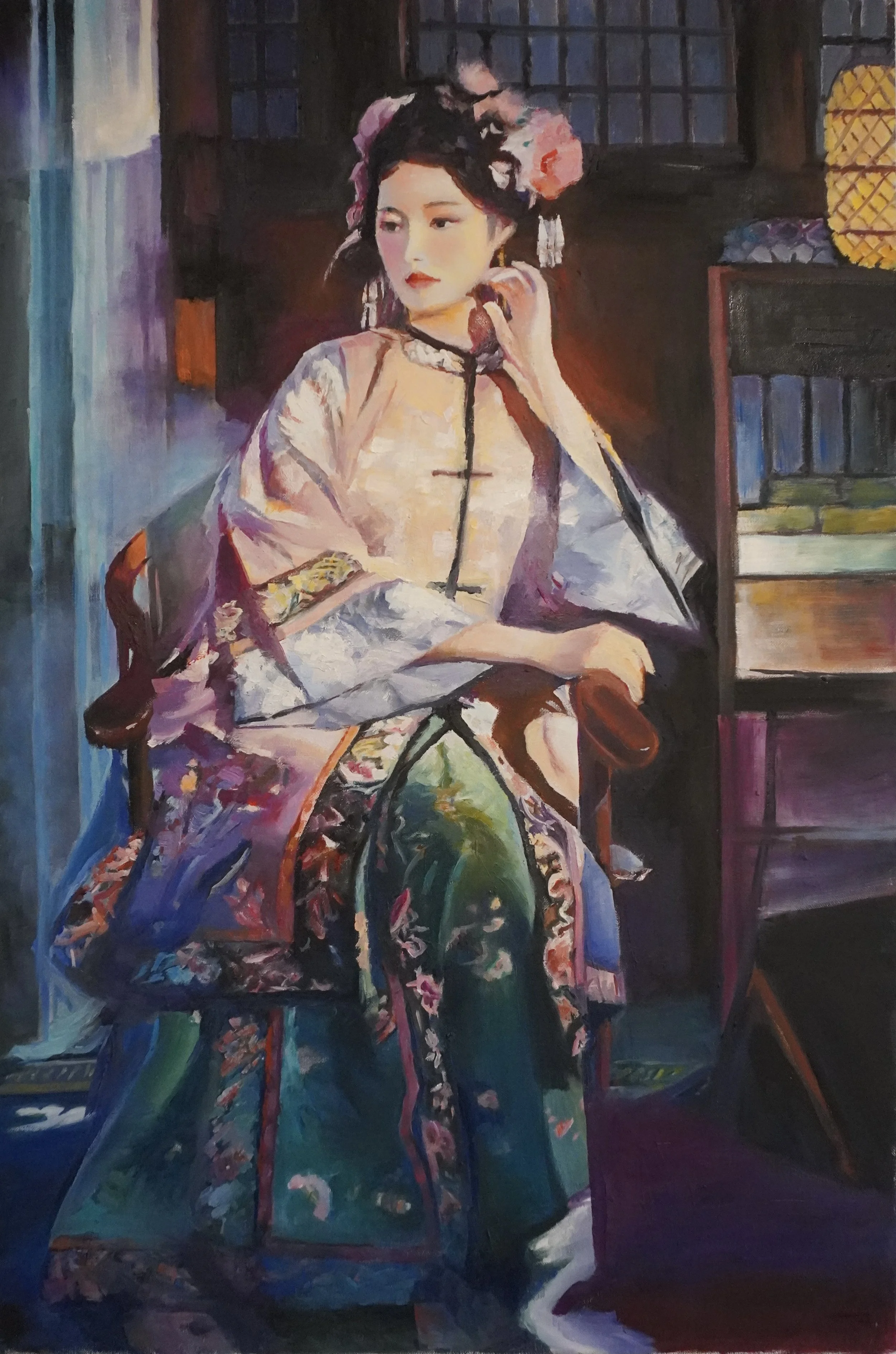 Grace Lady in Palace. Oil on canvas, 92x61 cm.