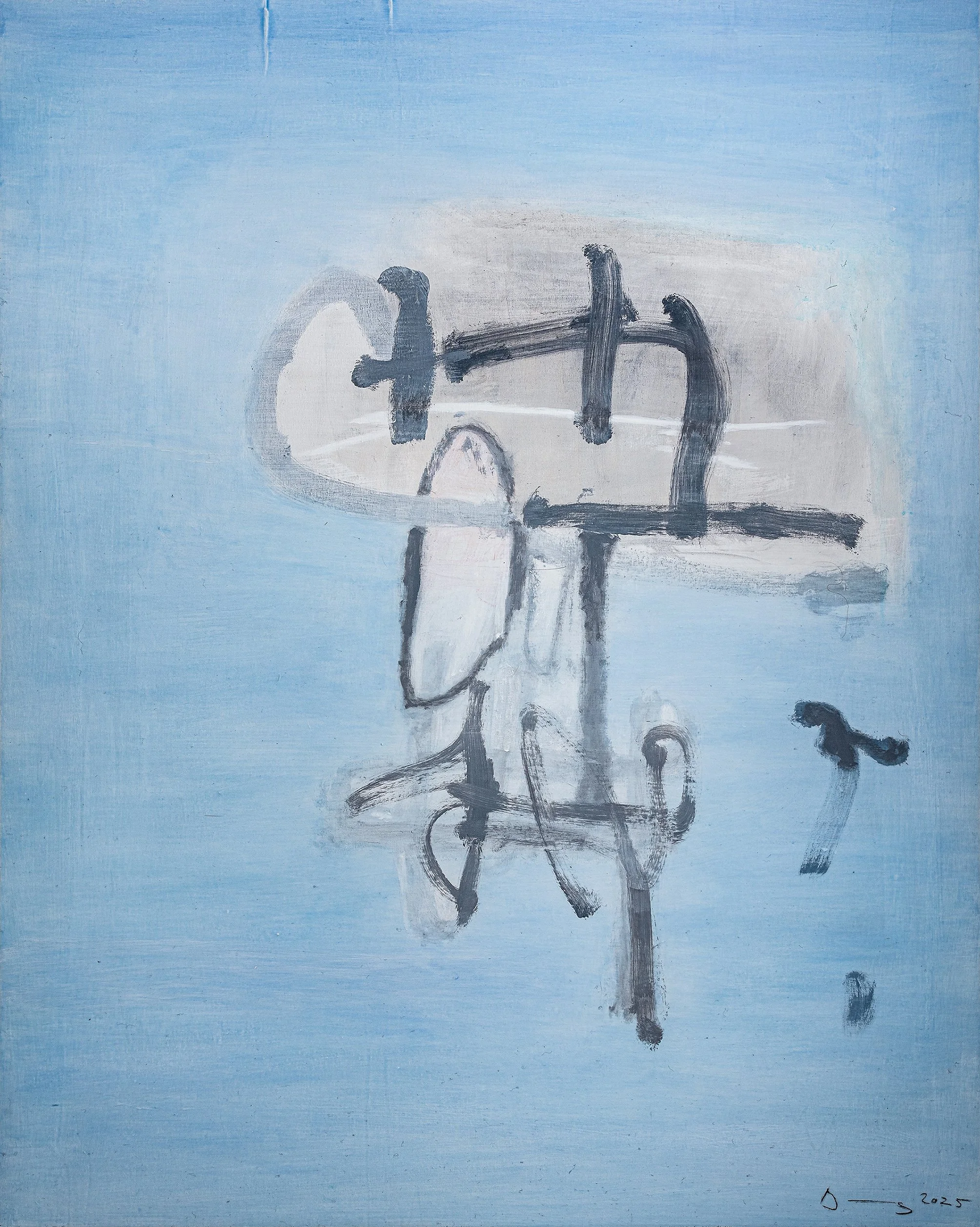 Ritus, 2025, Mixed Media On Wood, 100 x 80 cm