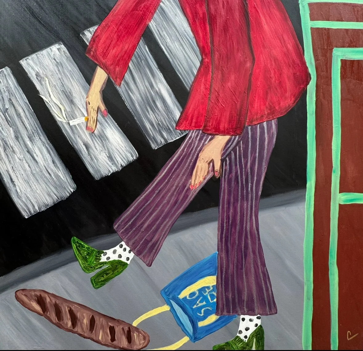 Real Parisian, 2025. oil on canvas, 100 x 100cm.