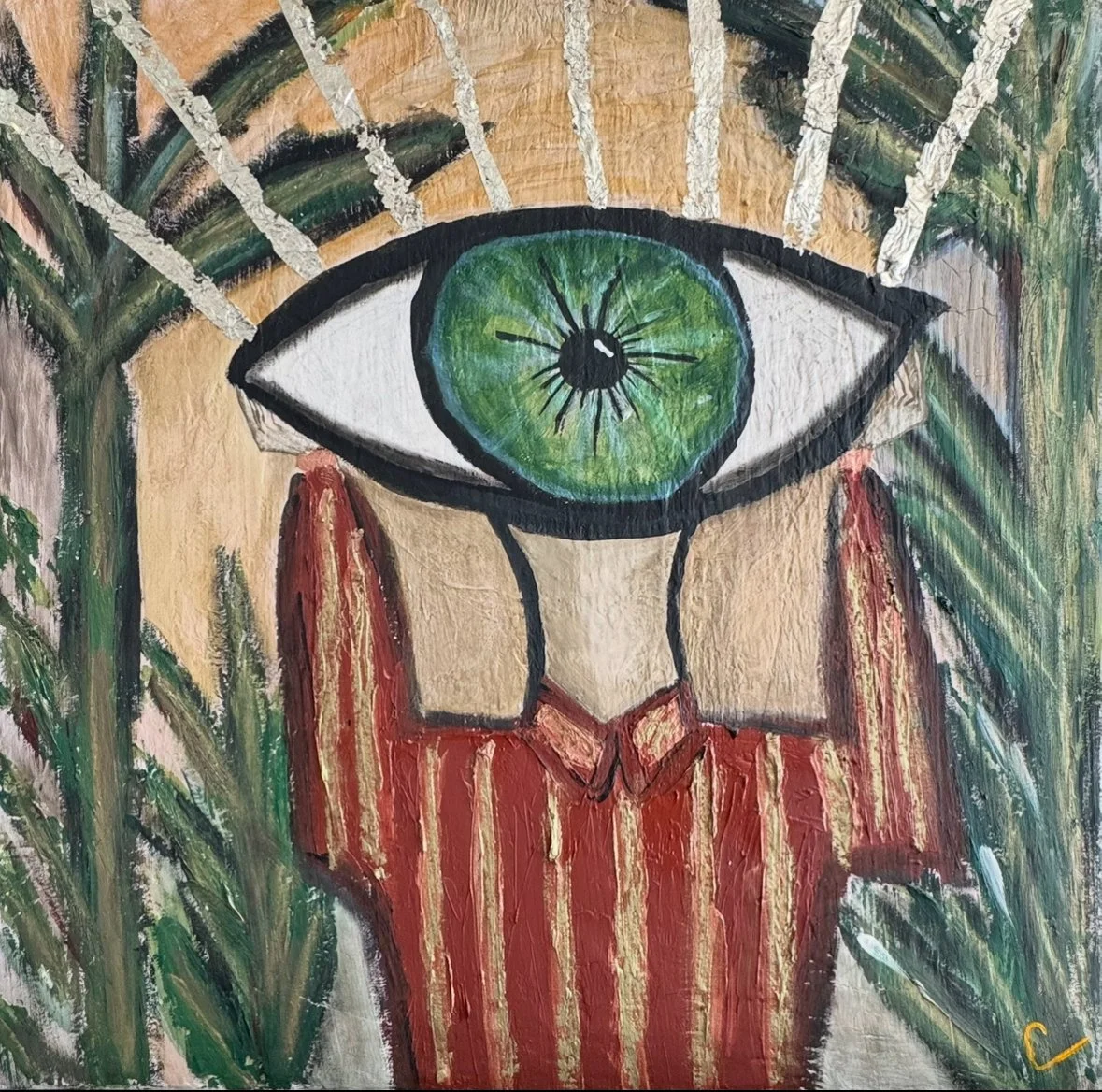 Impostor, Mixed media on canvas, 50 x 50cm.