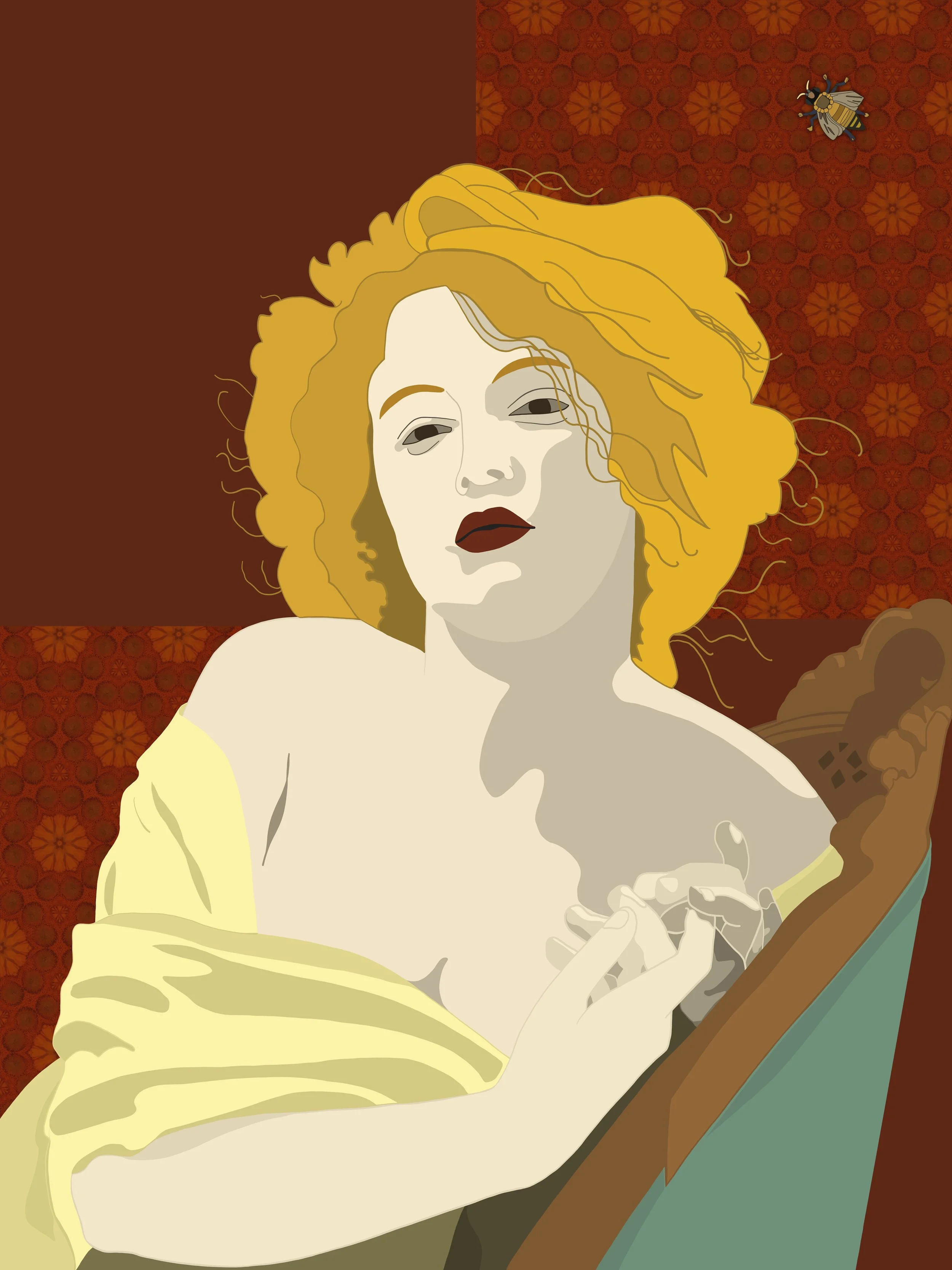 La Fanciulla e l'ape, 2020, Digital Art, 96 x 72 cm