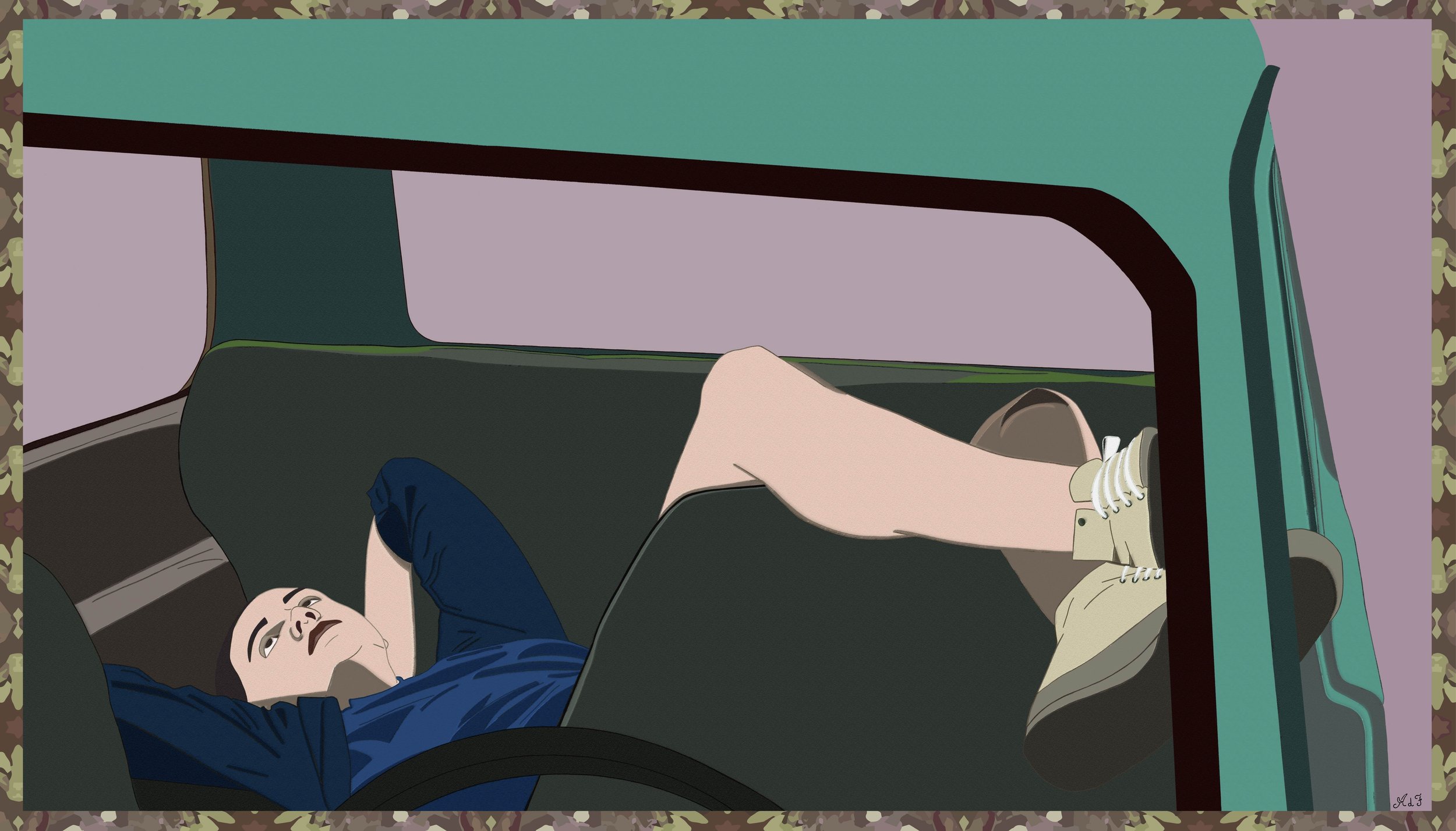 Il pensatoio, 2022, Digital Art, 70 x 40 cm