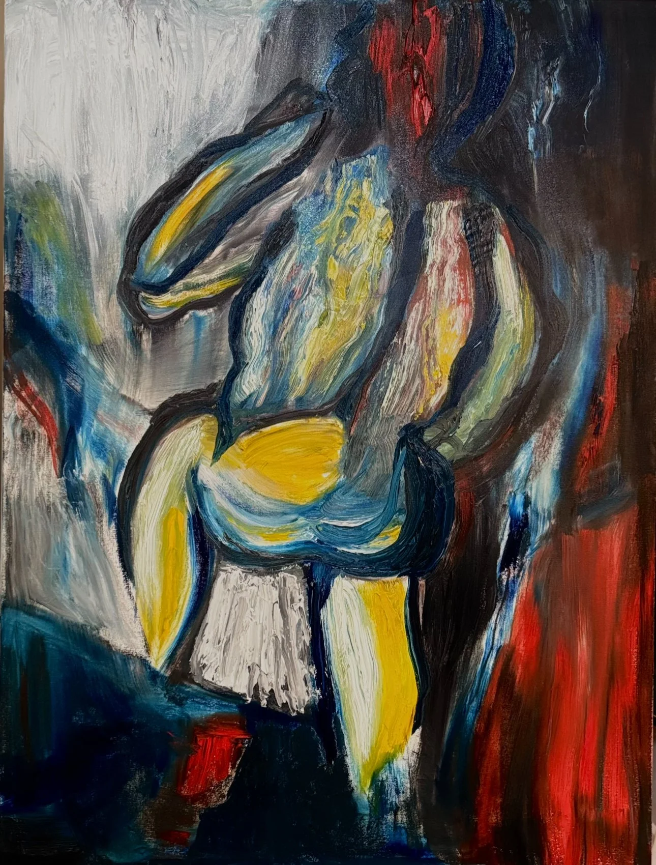 Discrete Movement, 2025, Oil on canvas, 101.6 x 76.2 cm