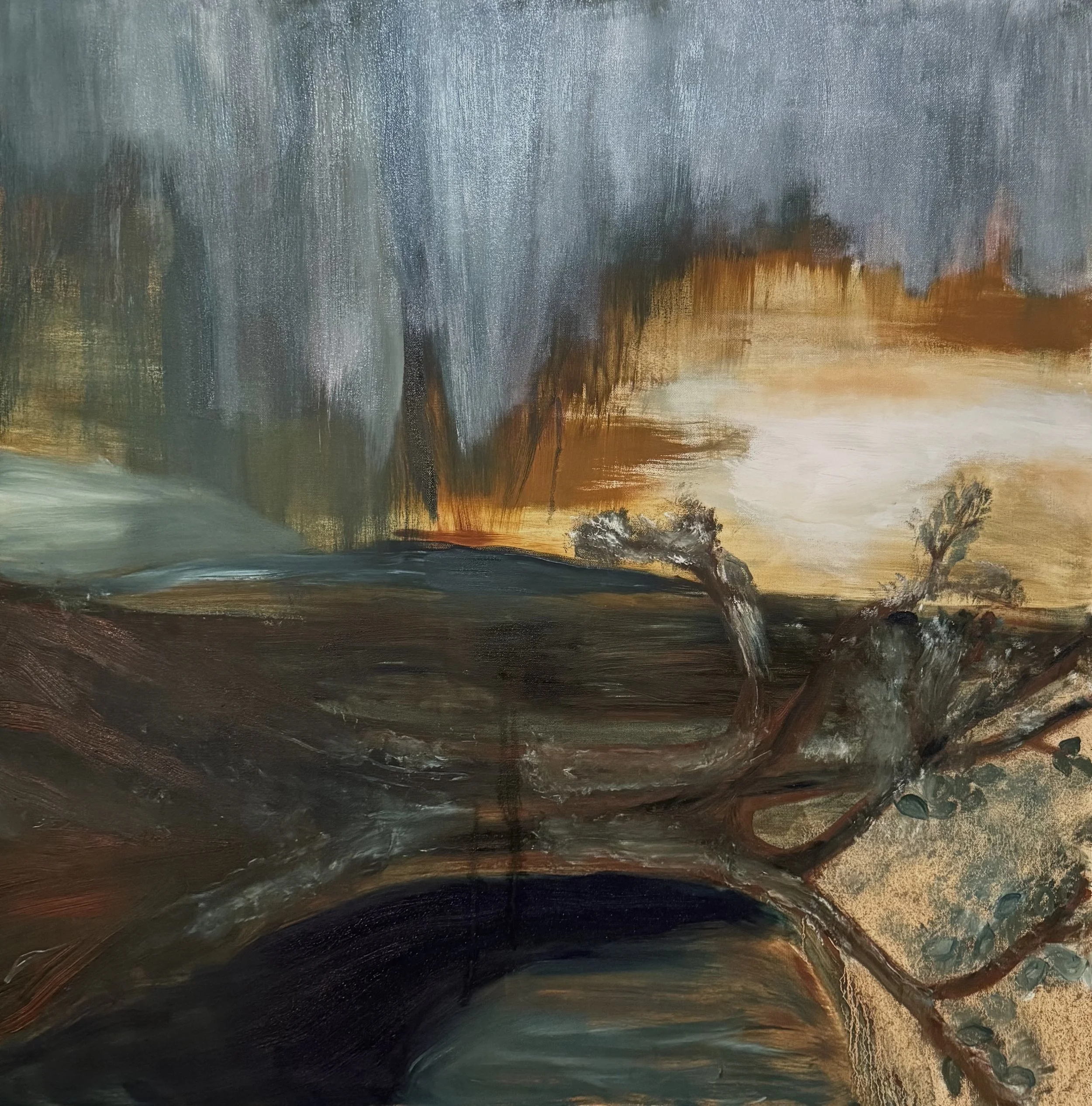 Storm of Destruction, 2025, Oil on canvas, 91.44 x 91.44 cm