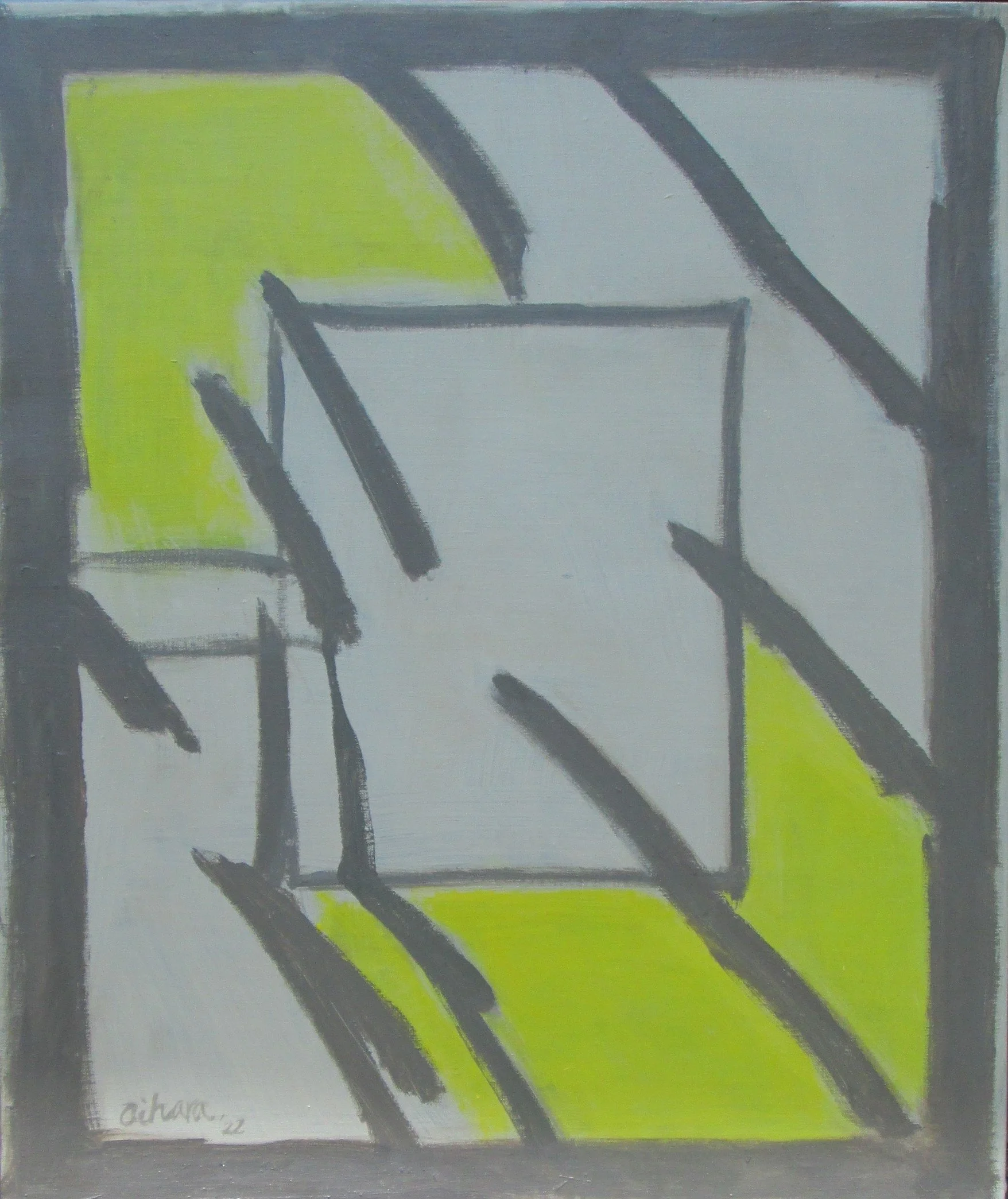 Verko 22-20-3, 2022, oil on canvas, 60.6×72.2cm