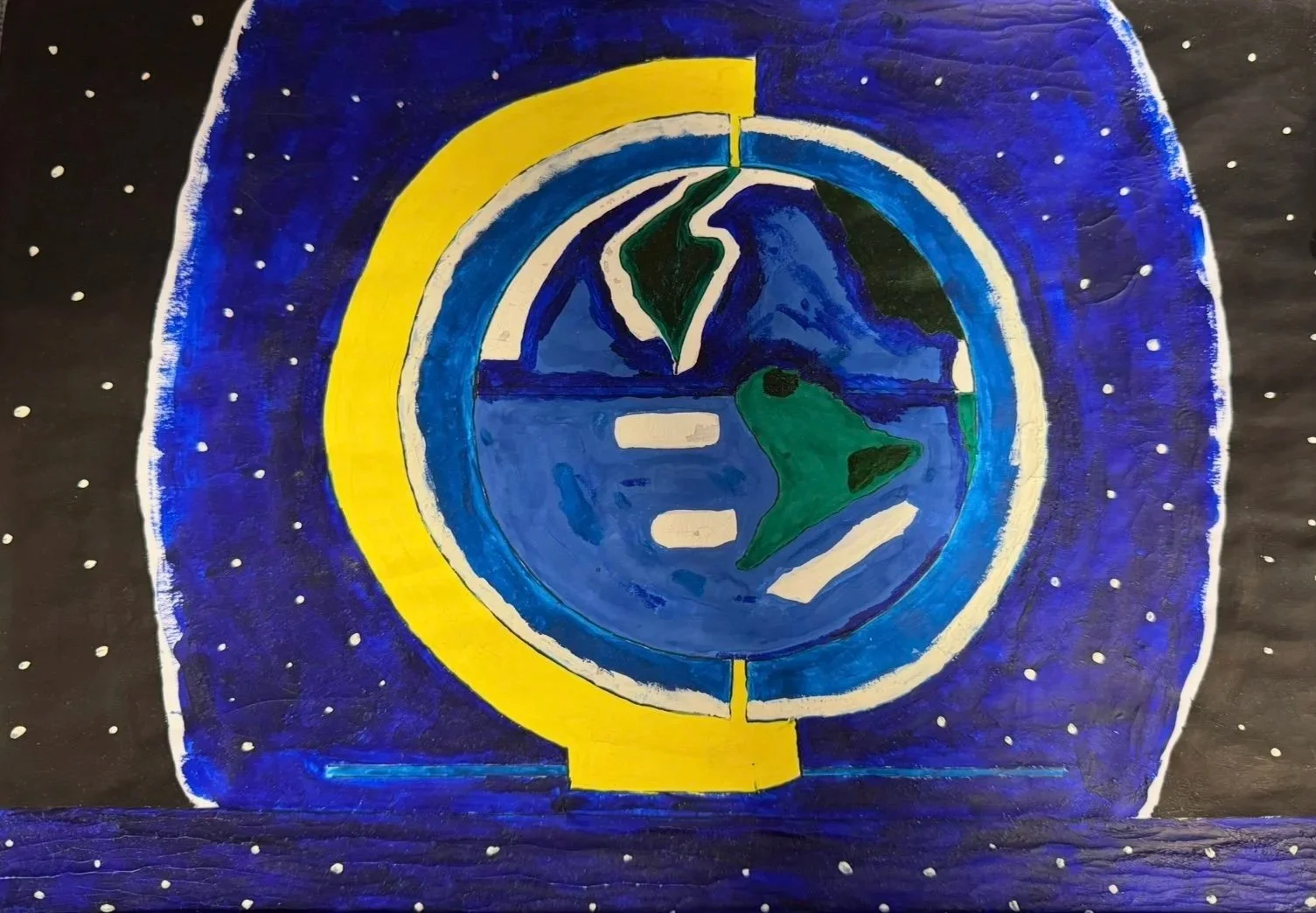 (Universe of the planet) 30 x 21 cm | Watercolour paint on A3 sketchbook  | Landscape