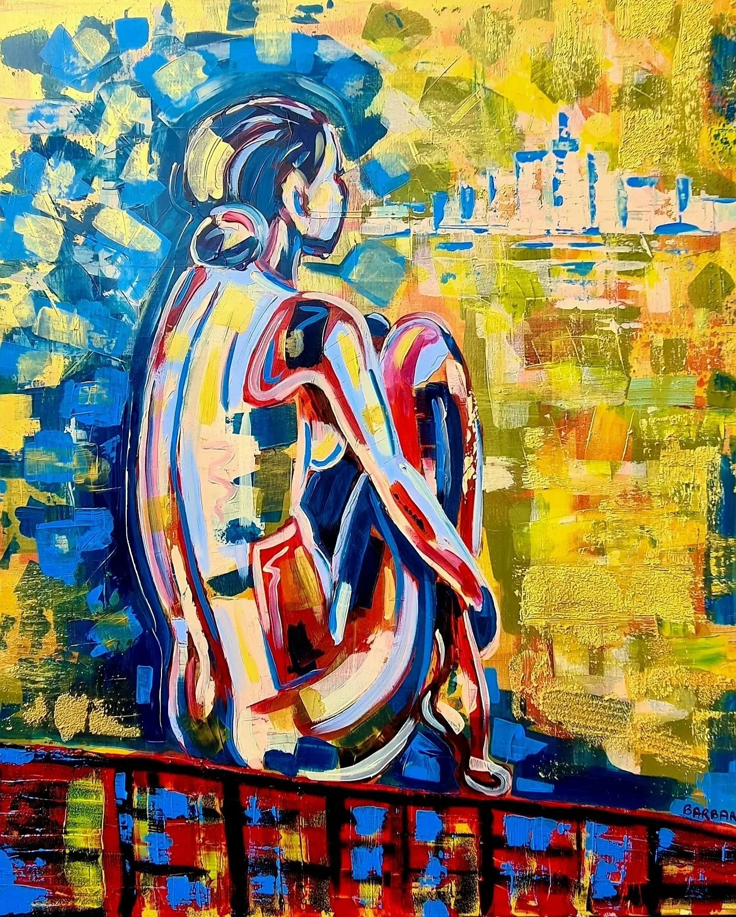 Golden Hour, acrylic on canvas, 2023, 120 x 100 cm