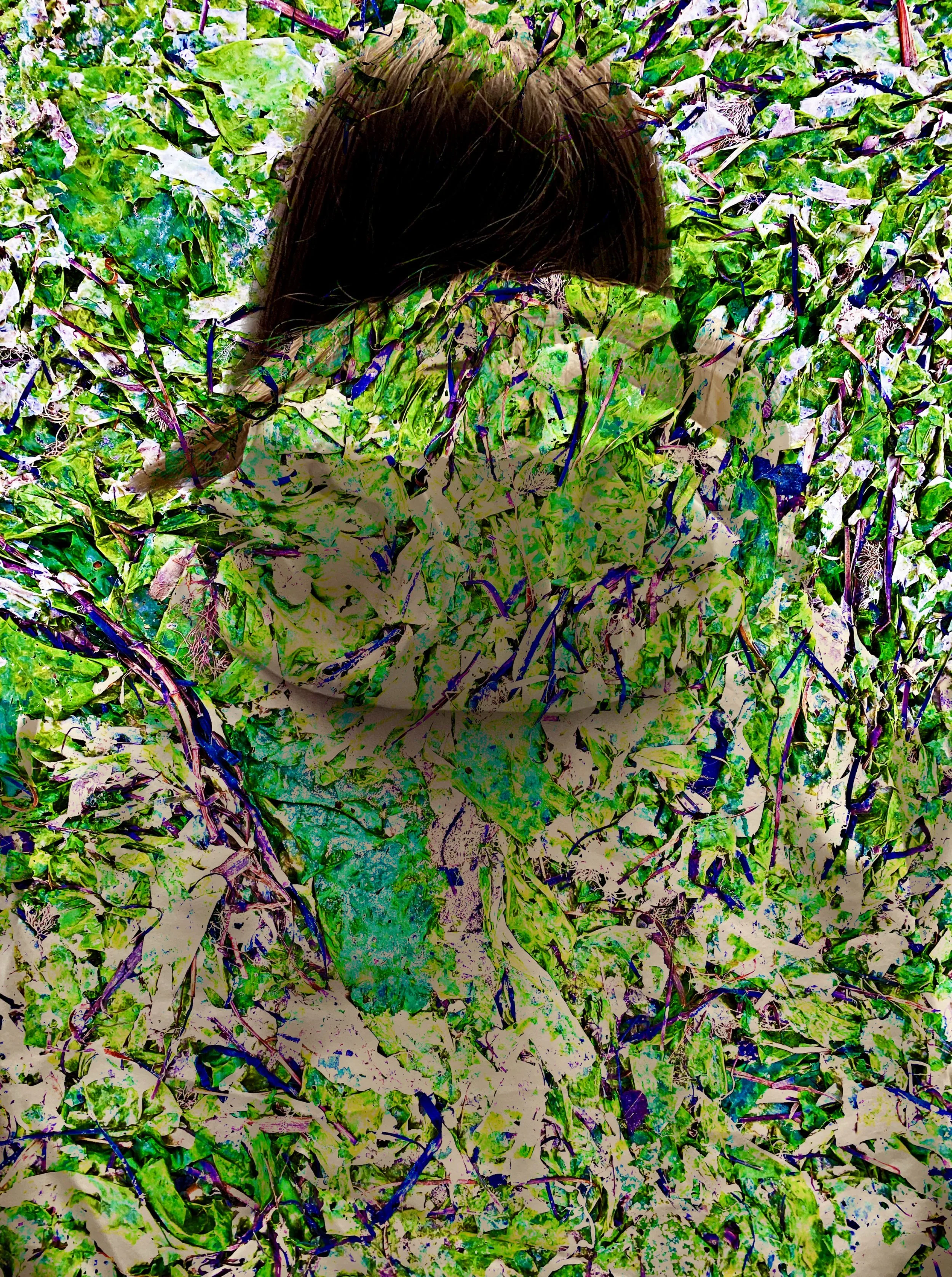 Chlorophyl Graffiti, 2023, digital art, photography, print on paper, 1/1, 50x70