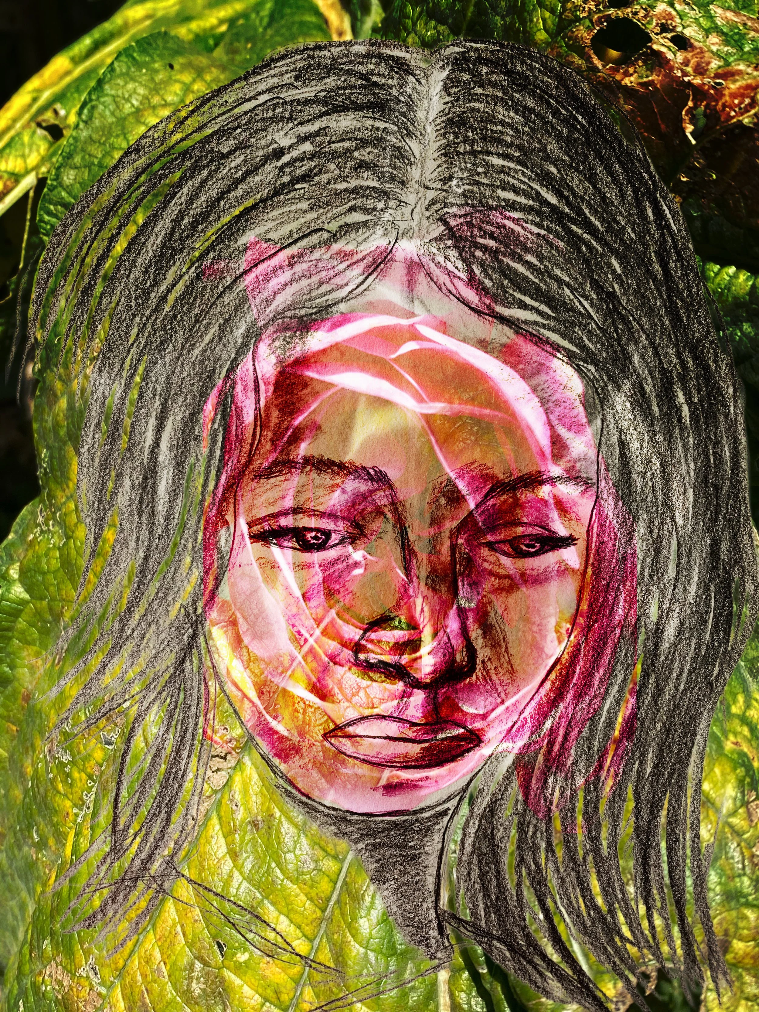 „Sincere regrets“ , digital art, pencil drawing, photography, print on canvas, 1/1,  60x80 cm