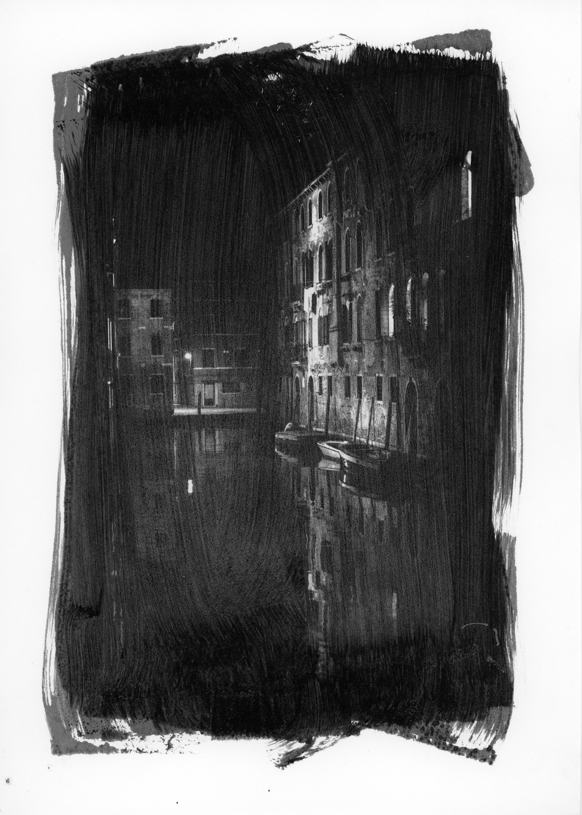 Dark Venice 2, 2022, Analog contact photographic print on fine art washi paper, 46x62cm