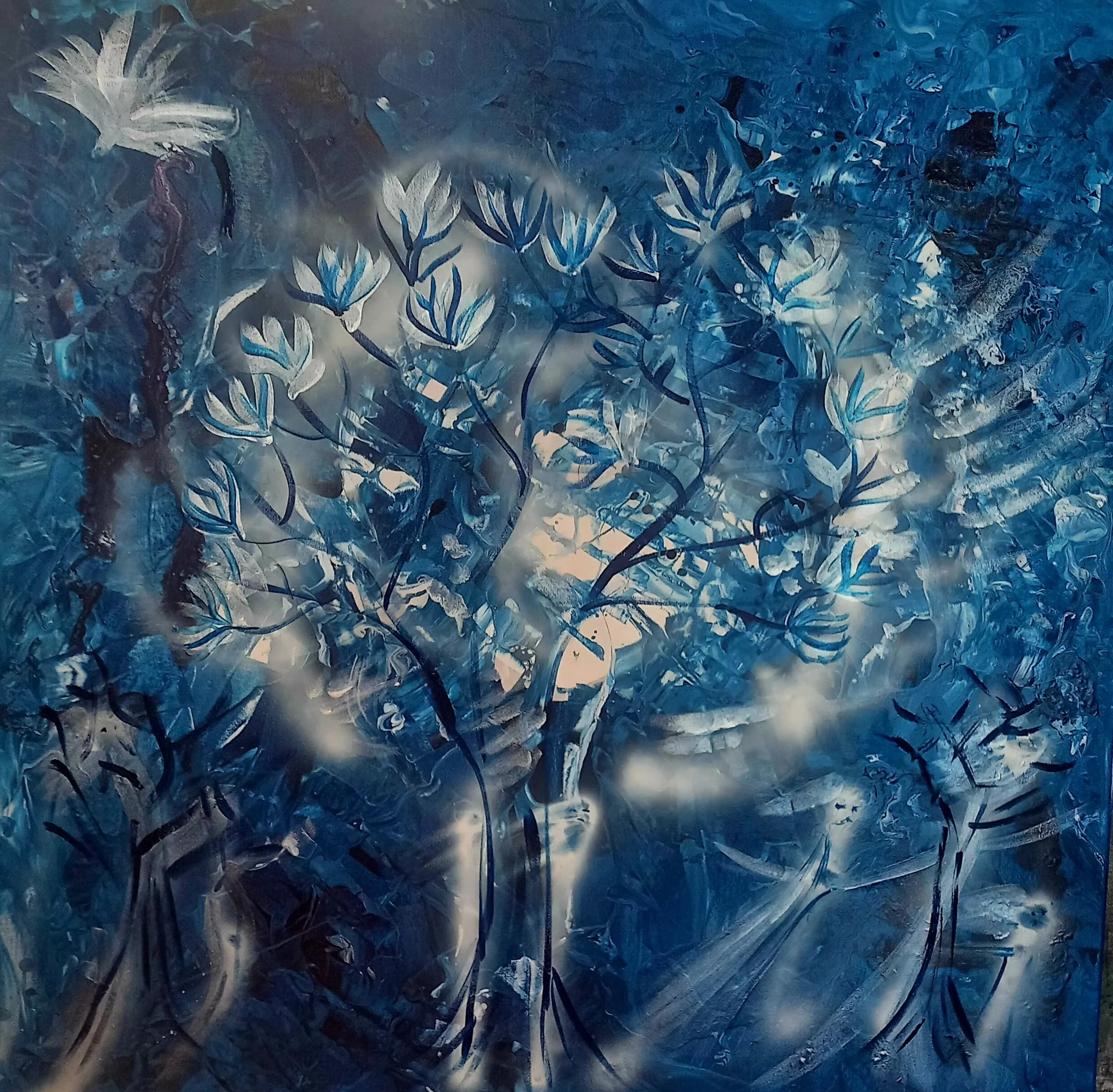 Life on Mars 2025, 100*100cm acrylic on canvas