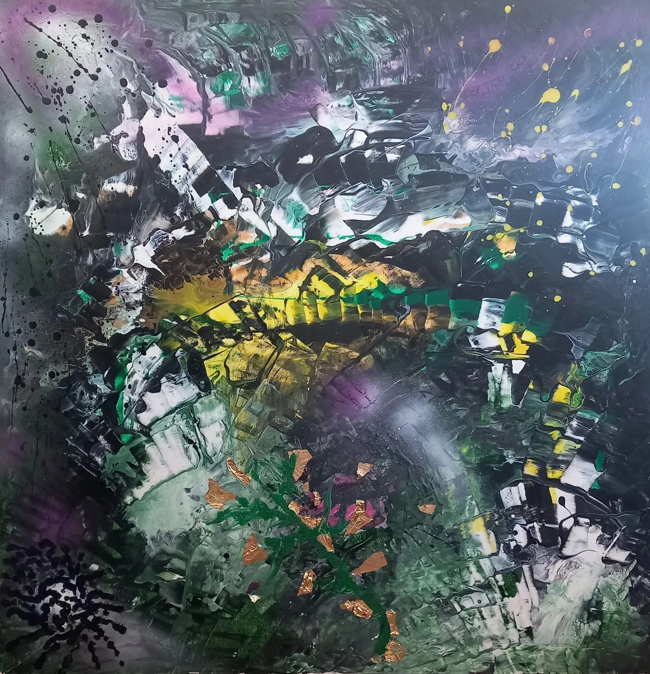 Reminiscnce, 2023,100*100cm Acrylic on canvas