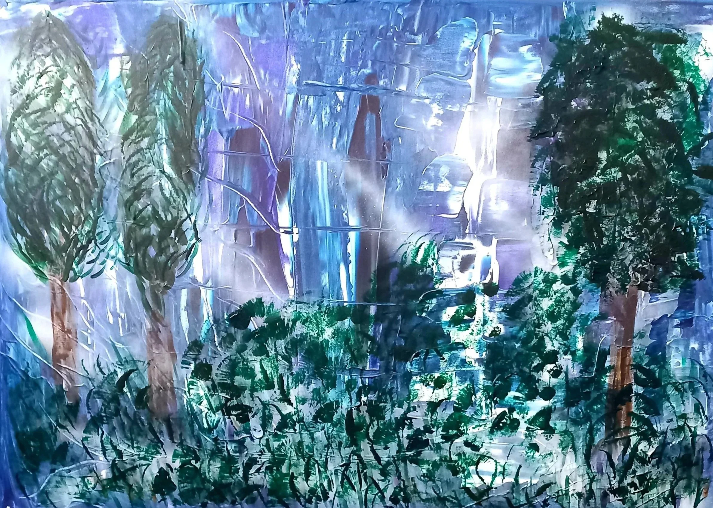 Mischieving Enlightment,2025 70*90cm, acrylic on canvas