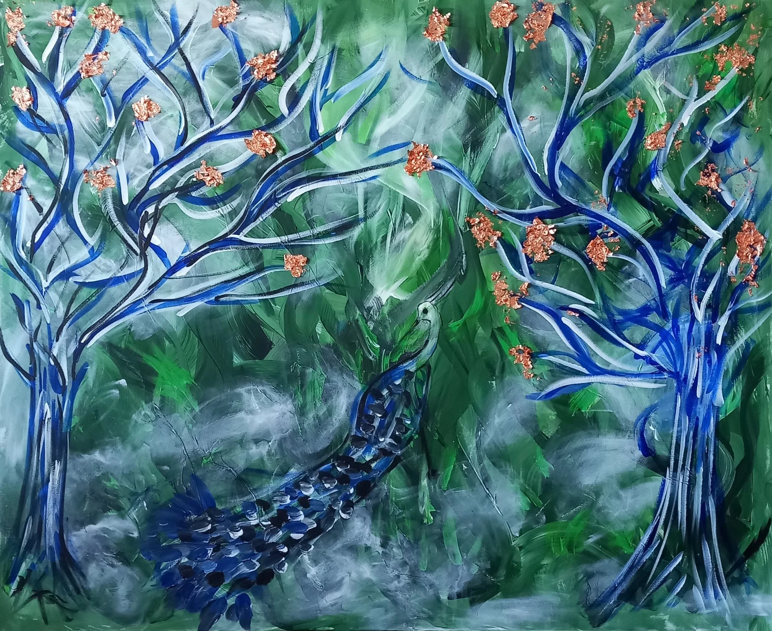 Secret Garden 2025 100*120cm mixed media on canvas