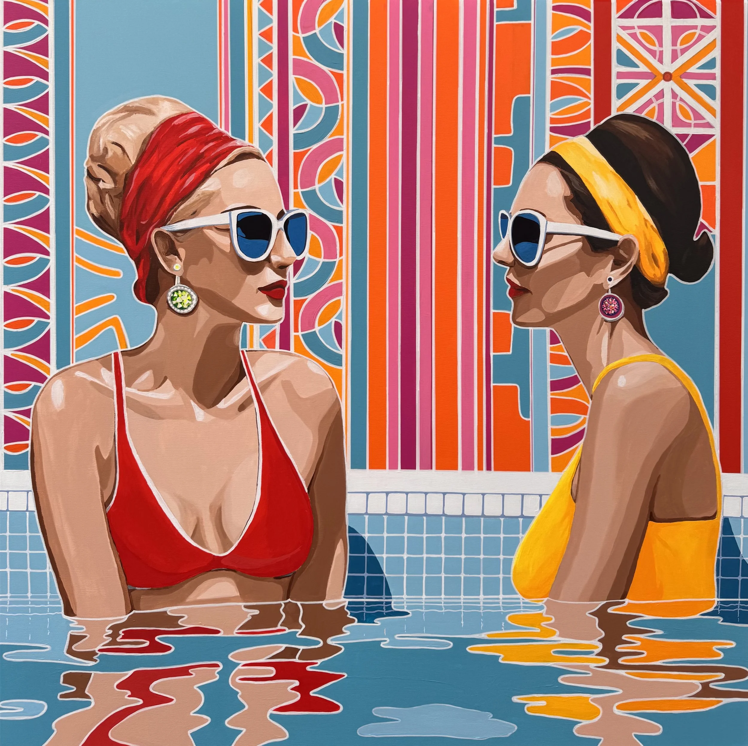 Tutti Frutti, 2025. Acrylic on canvas, 100 x 100 cm