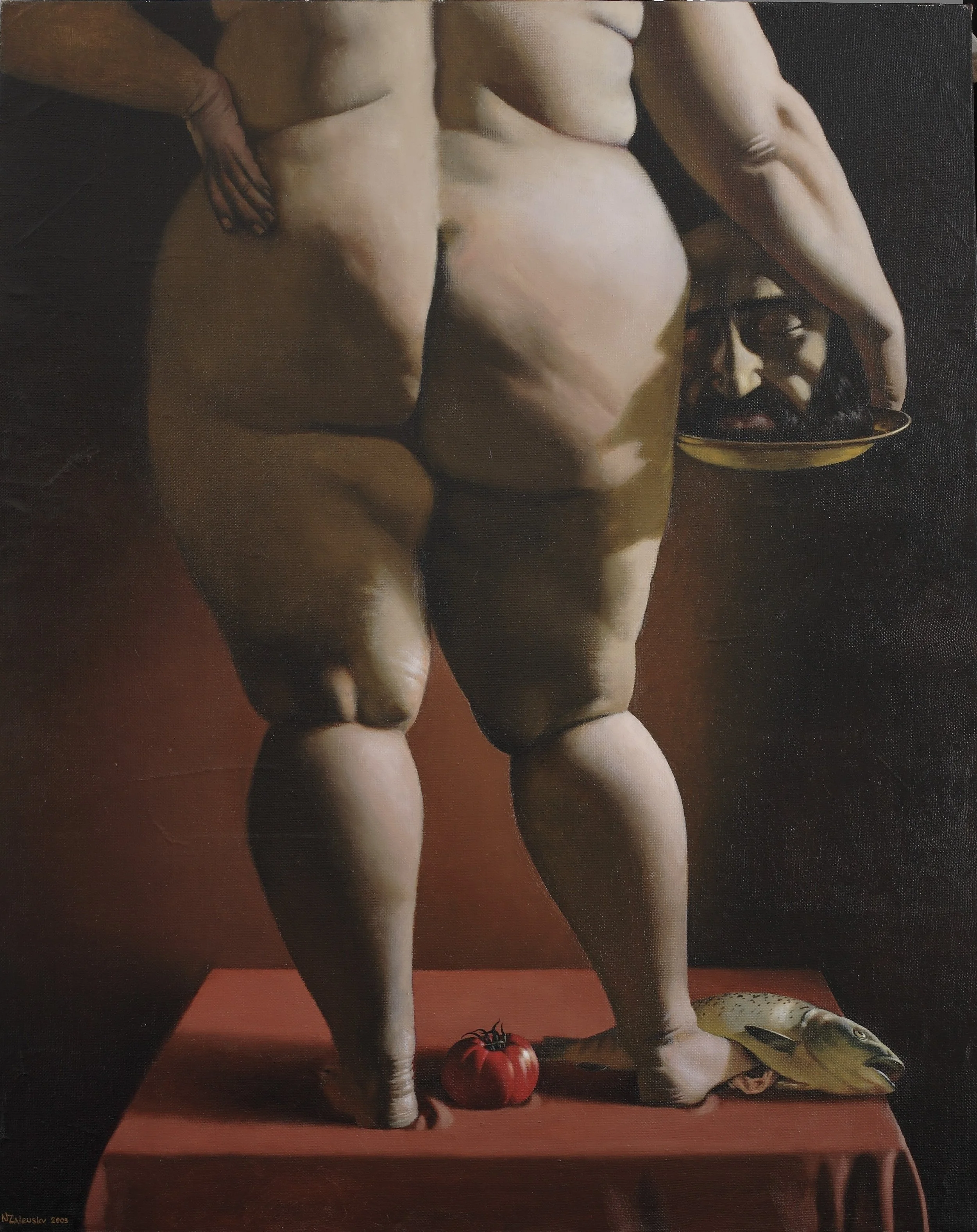 Self Portrait With Salome, 2003. Oil on canvas; 81x 97 cm