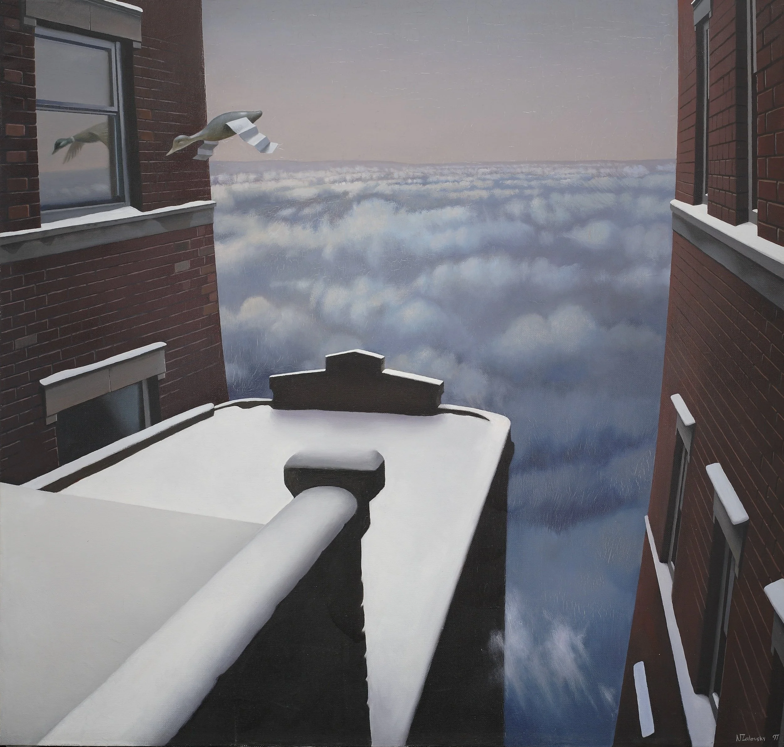 Duck Season, 1997. Oil on canvas; 112x107 cm