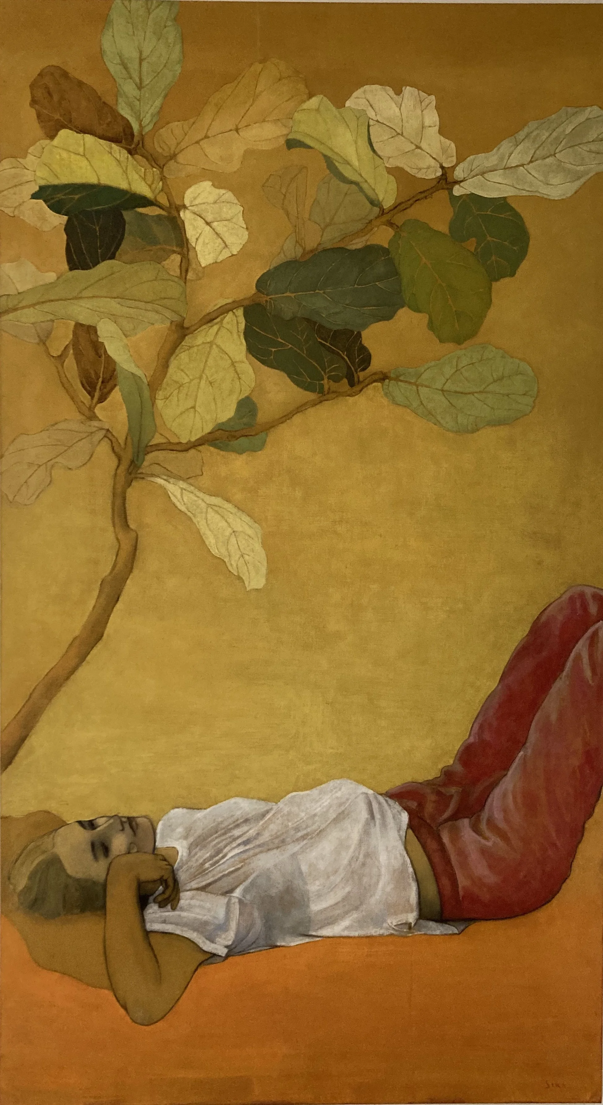 Under The Sun, 2023.Tempera on canvas, 100 x 200 cm.