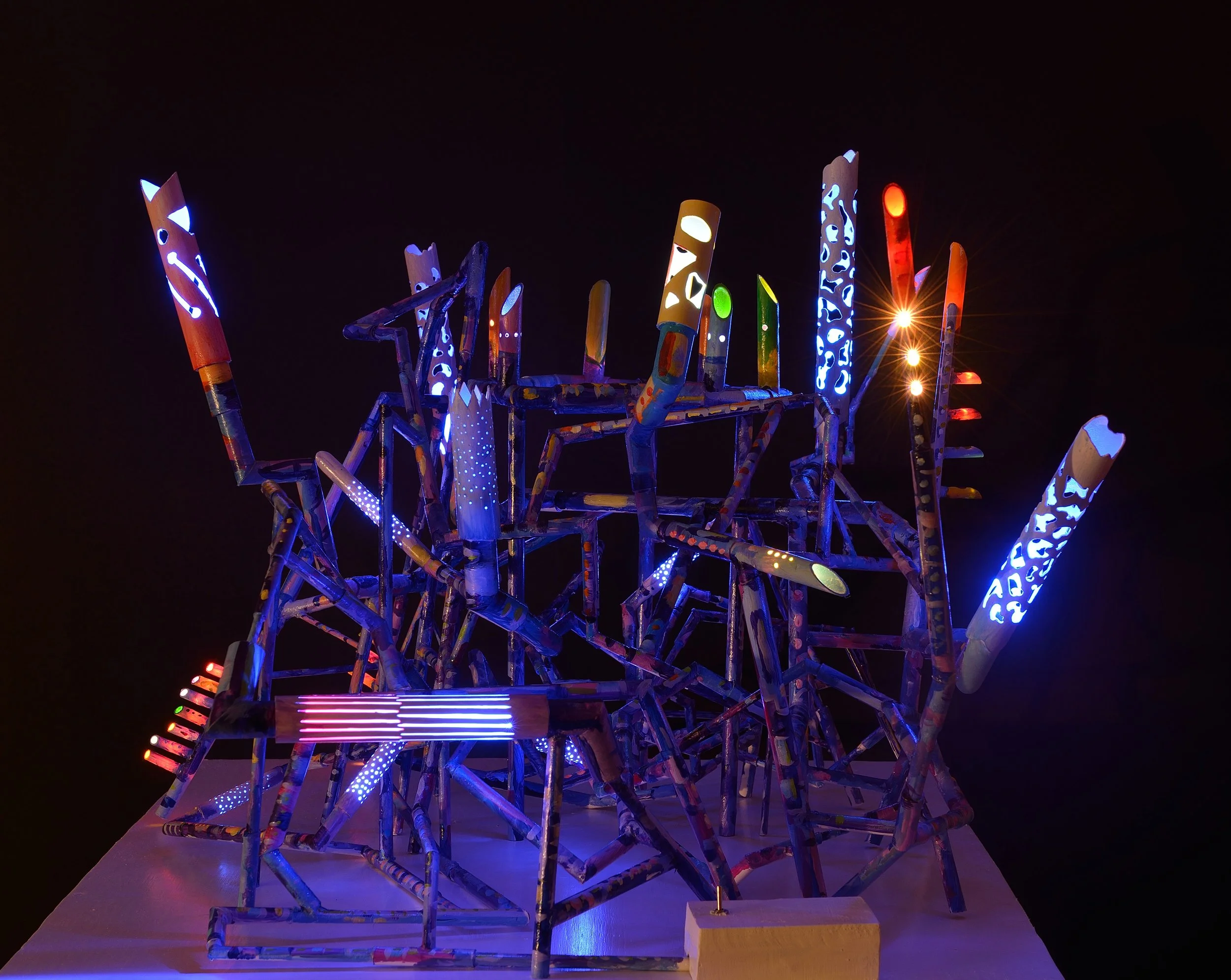 "Factory"; Multimedia Model; 35cm x 35cm x 25cm; 2016