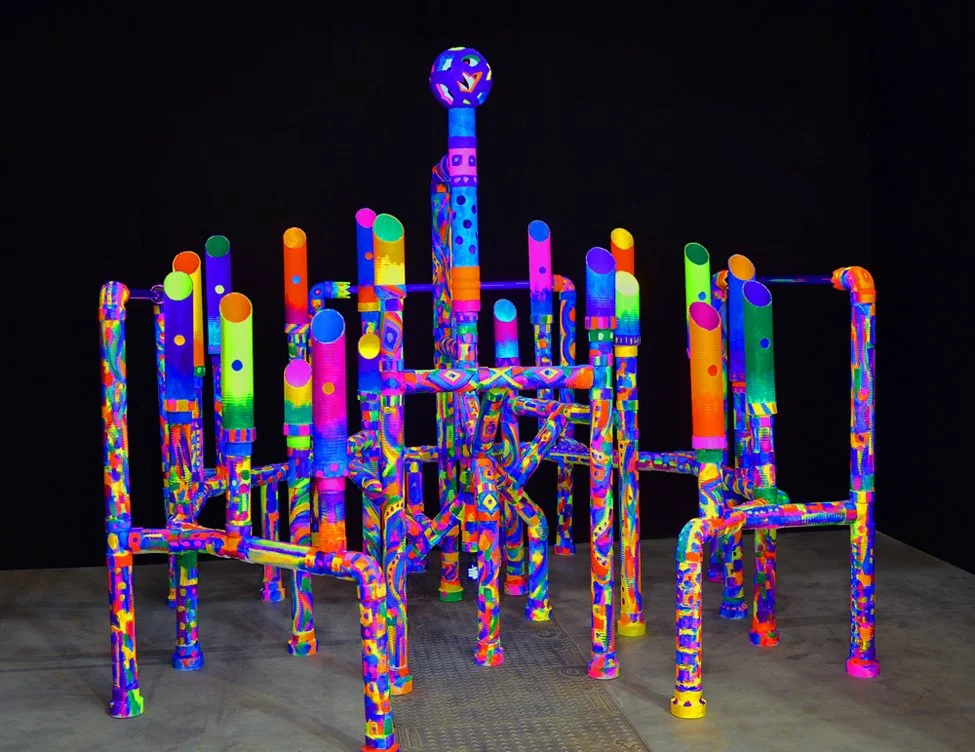 "Nitelite"; Multimedia UV Installation; 3 meters x 3 meters x 2 meters; Rome Art 2015