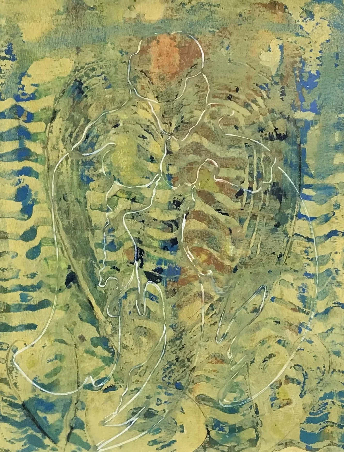 Soul Connections, 2025. Acrylics on paper, 50.8 x 40.64 cm.