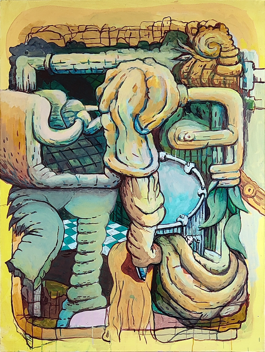 Plight of the Aristocracy 2025, 48 X 36 inches, acrylic on canvas