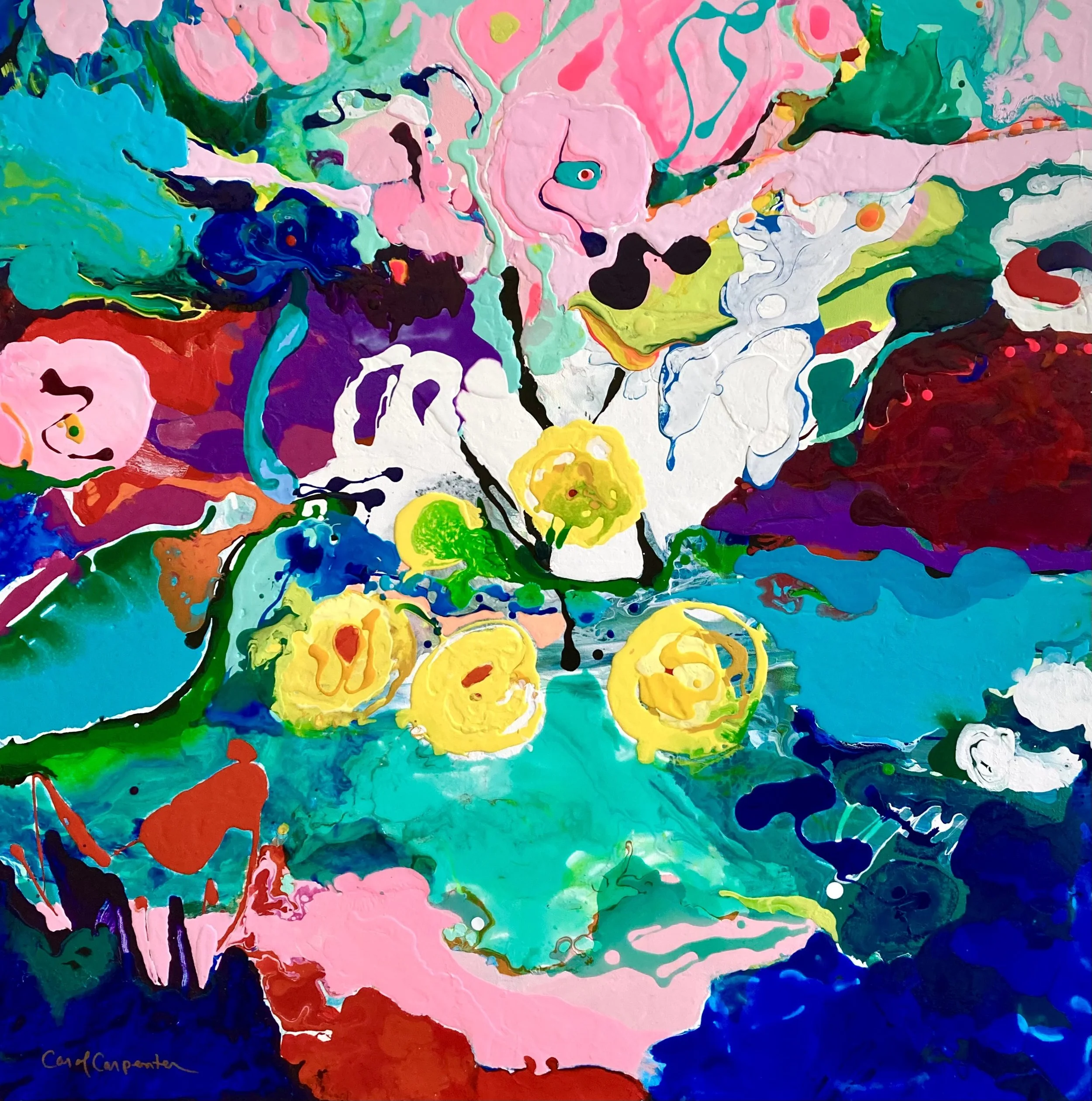 River Song 2023 Acrylic on Canvas 91x91cm