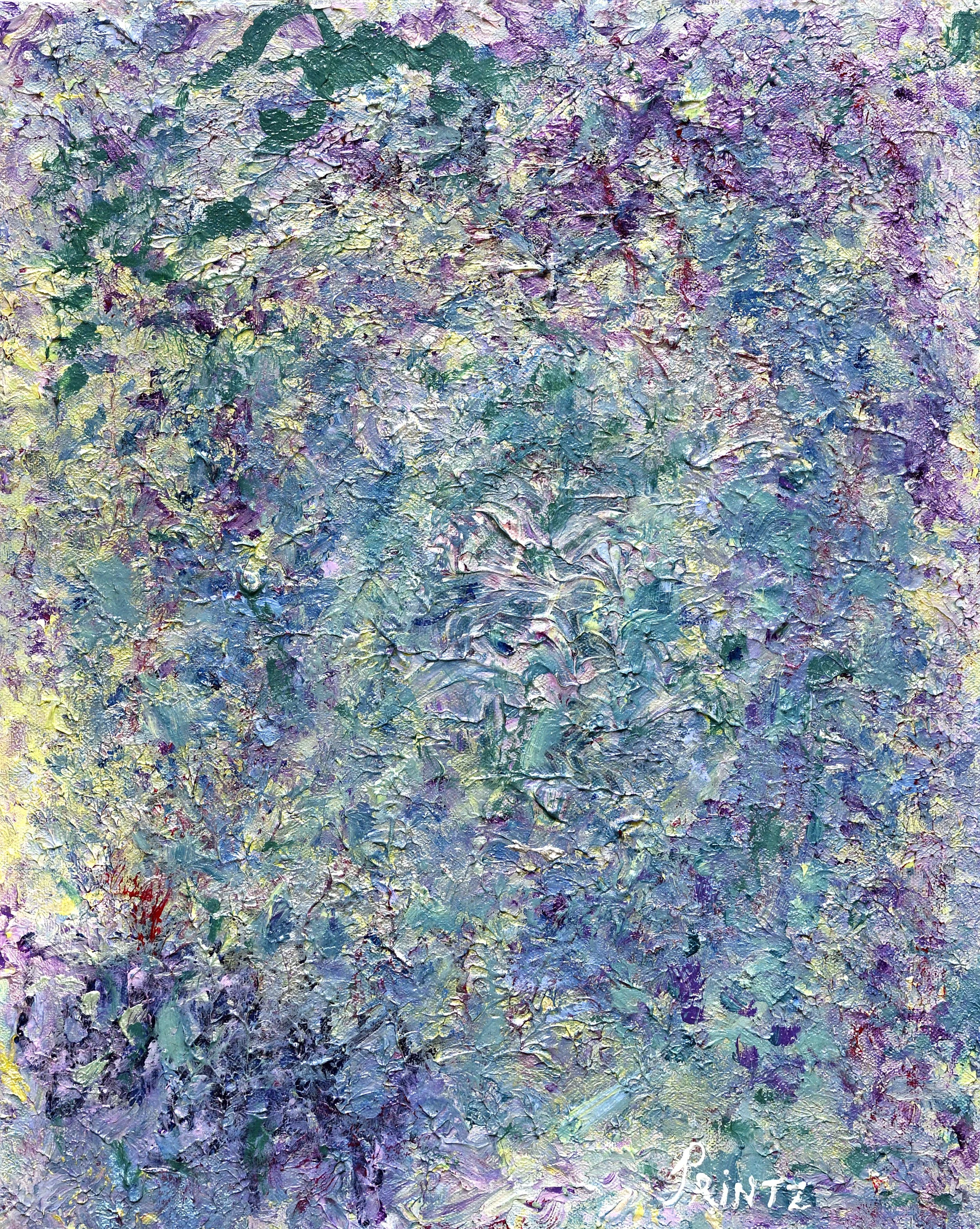 PEACEFUL, 2025 by Gayle Printz, Acrylic on Linen, 40.64 cm Wide by 50.8 cm High