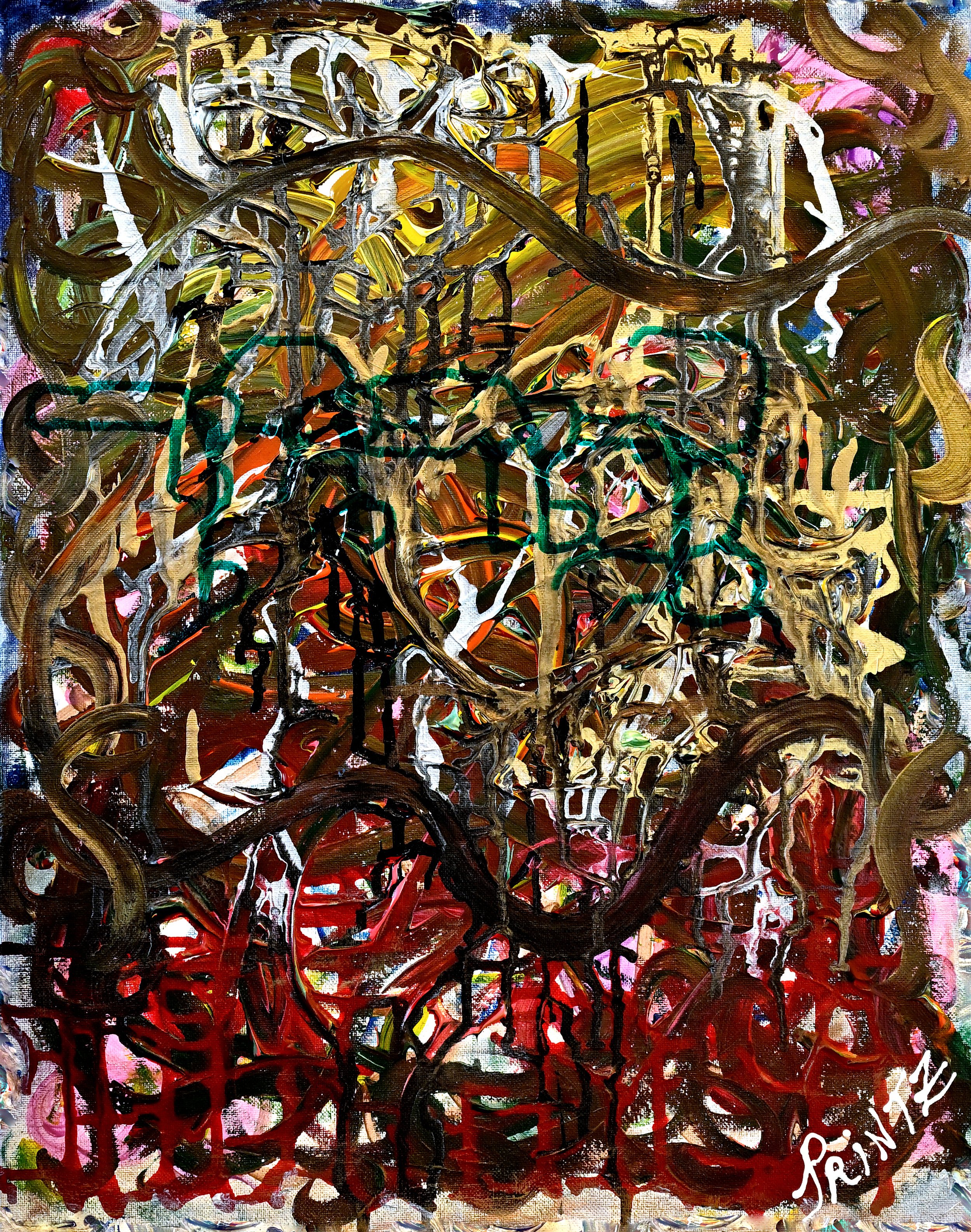 FEARLESS, 2025 by Gayle Printz, Acrylic on Canvas, 40.64 cm Wide by 50.8 cm High