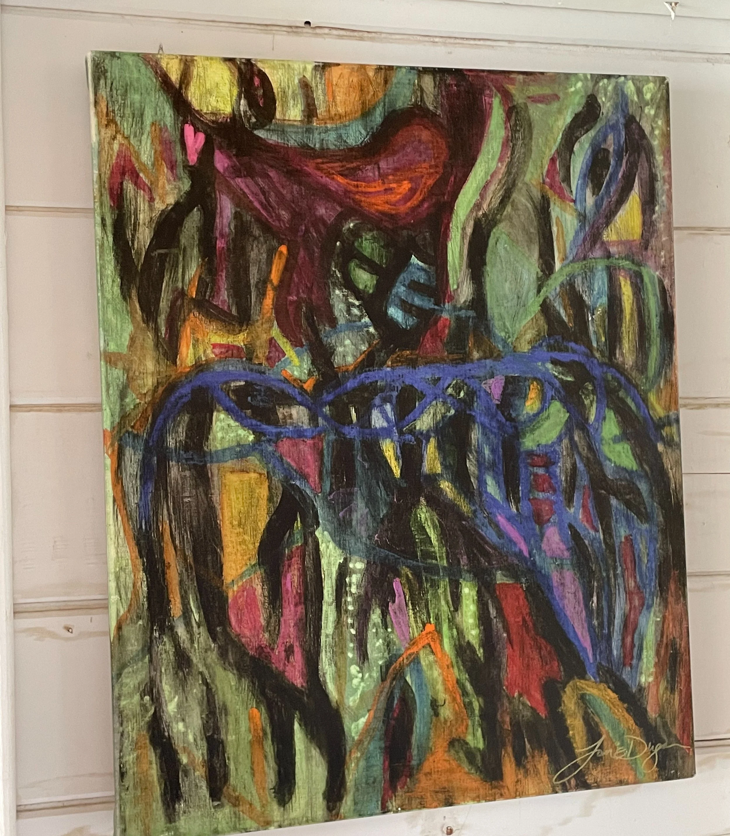 Angel Fighting a Tornado, 2019, Watercolour, 51 x 41 cm