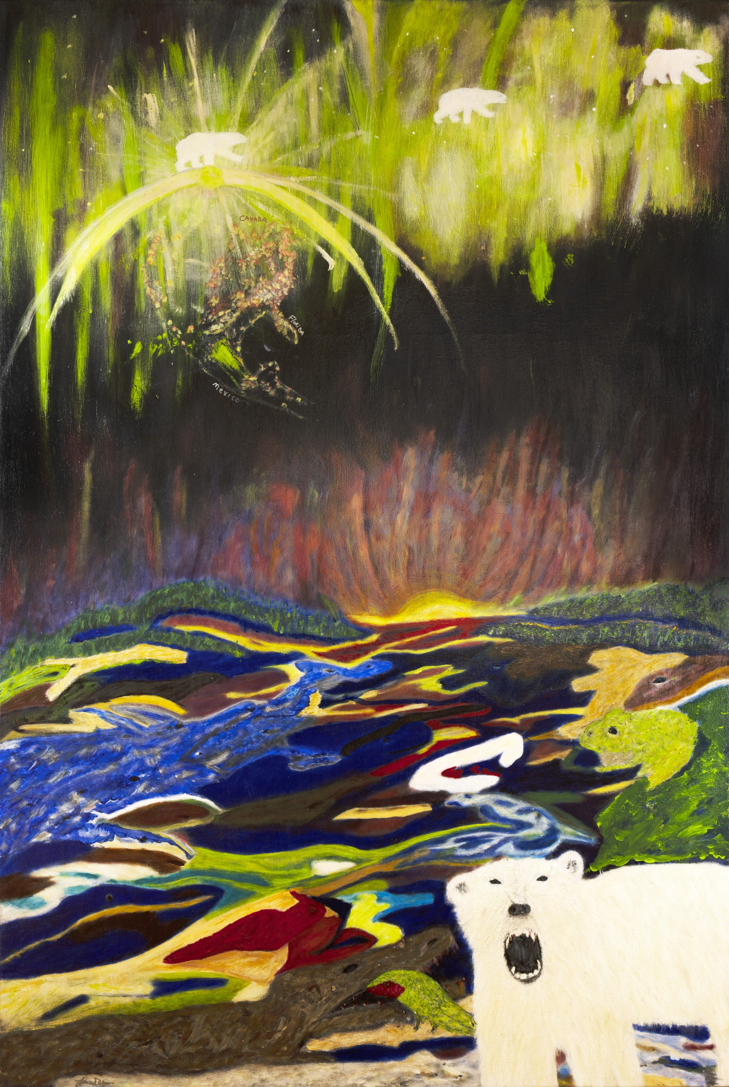 Polar Ice, 2022, Acrylic on Canvas, 152 x 102 cm