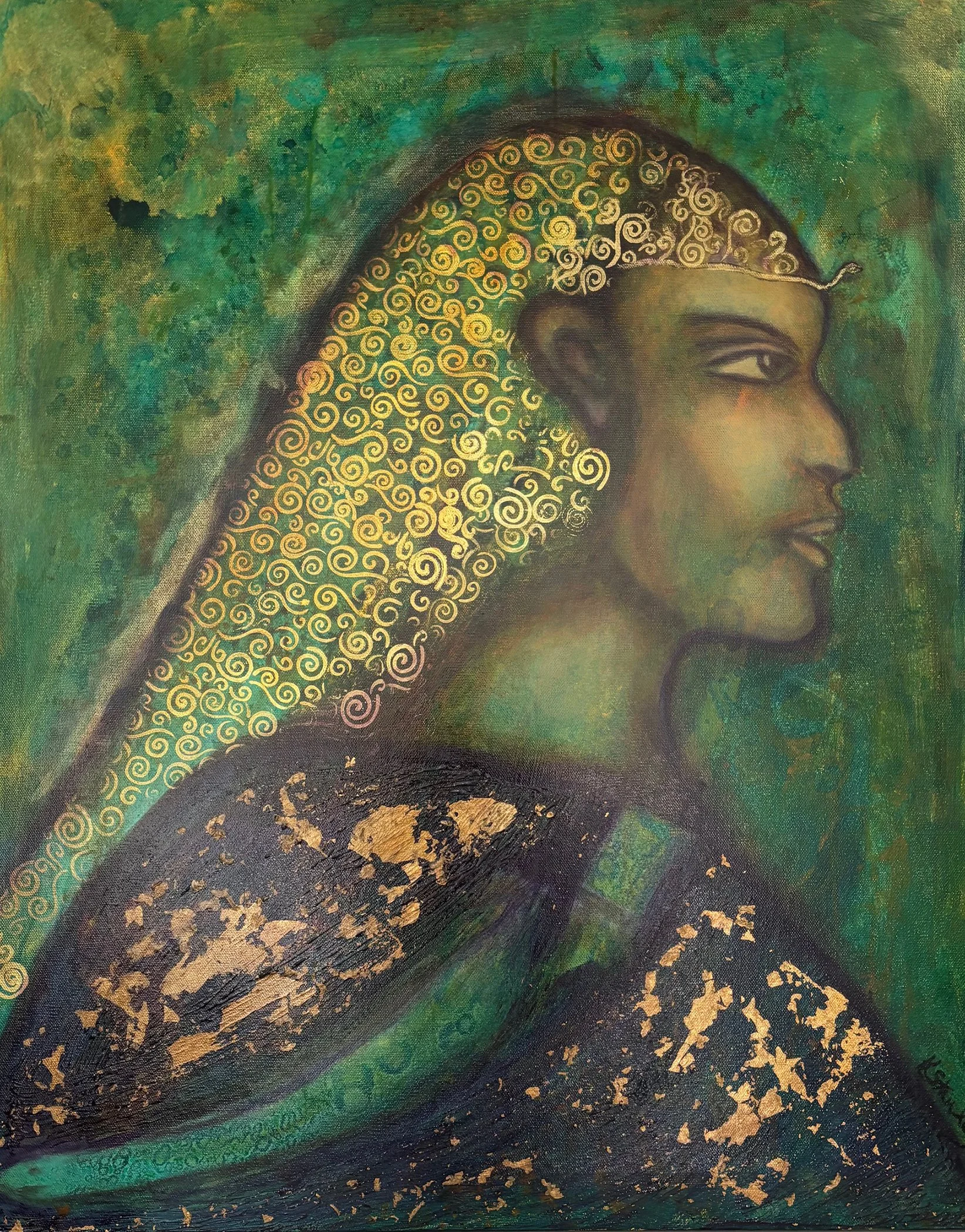 Queen Medusa, 2018, acrylic on canvas,  61x76 cm.