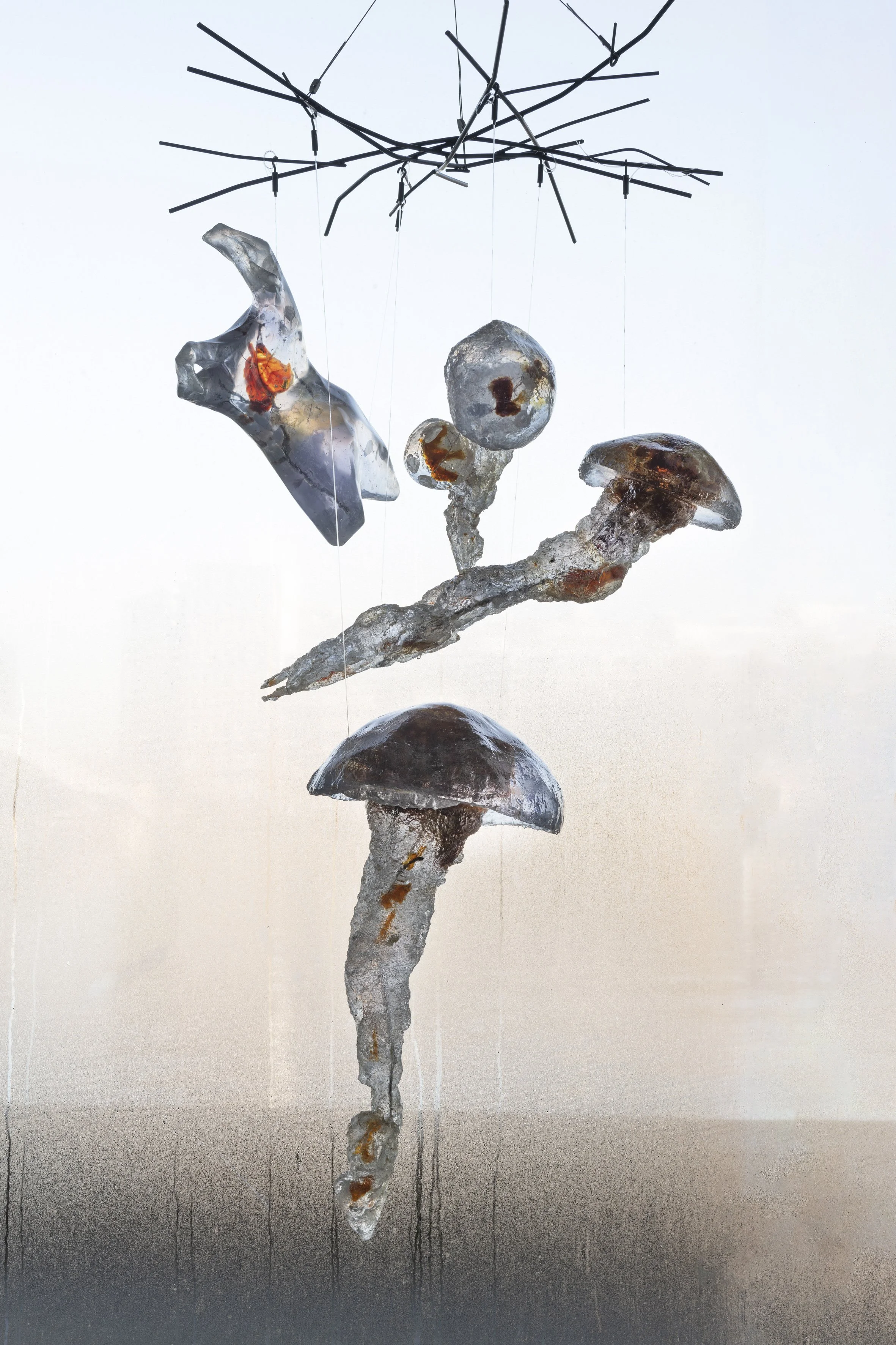 The Tentacles of the River, 2024, 300 x 165 x 150 , resin, metal, wood