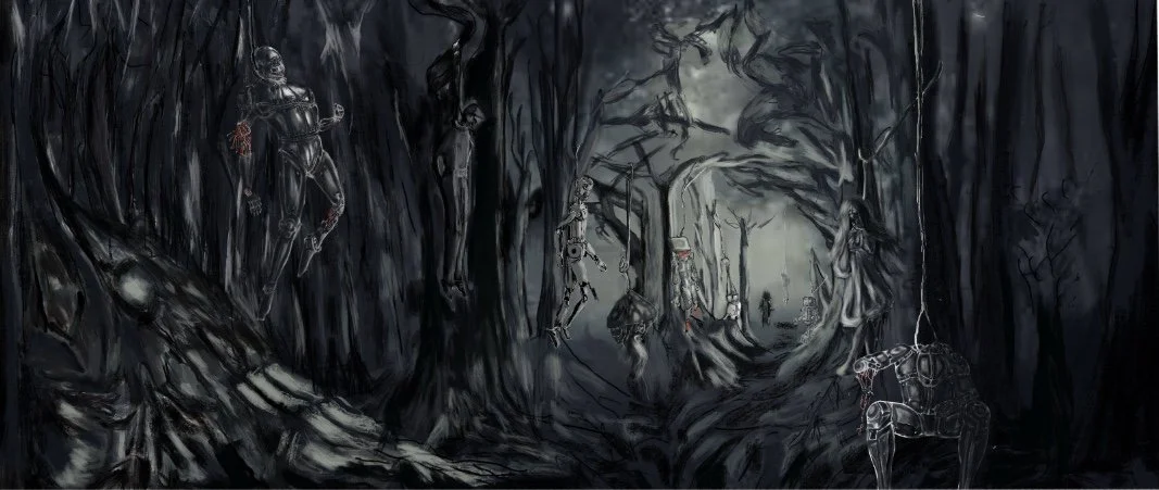 child, 2025, digital painting_oil brush nr.12, 95x40x2,5 cm