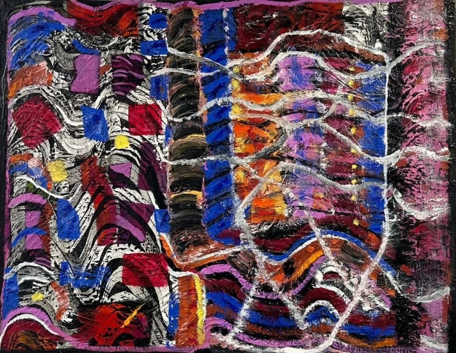 Waves of Colour Waves, 2025, oil on canvas, 80cm x 120cm