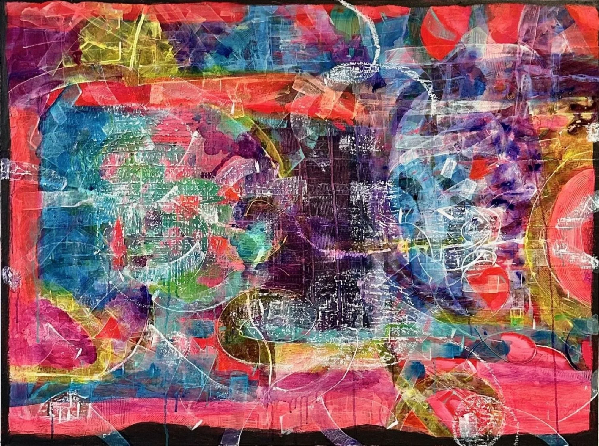 Chaos and Balance, 2025, acrylic on canvas, 90cm x 120cm