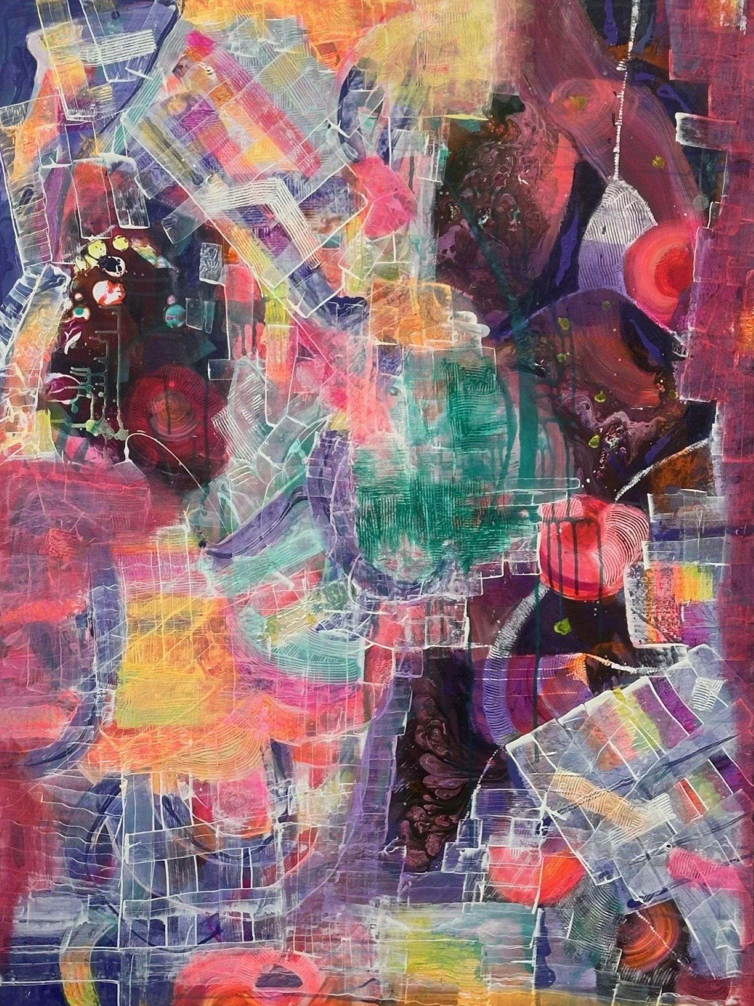 Flying Flowers, 2025, acrylic on canvas, 90cm x 120cm